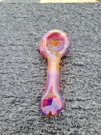 Preview pic of Amber purple spoon with amber purple accents