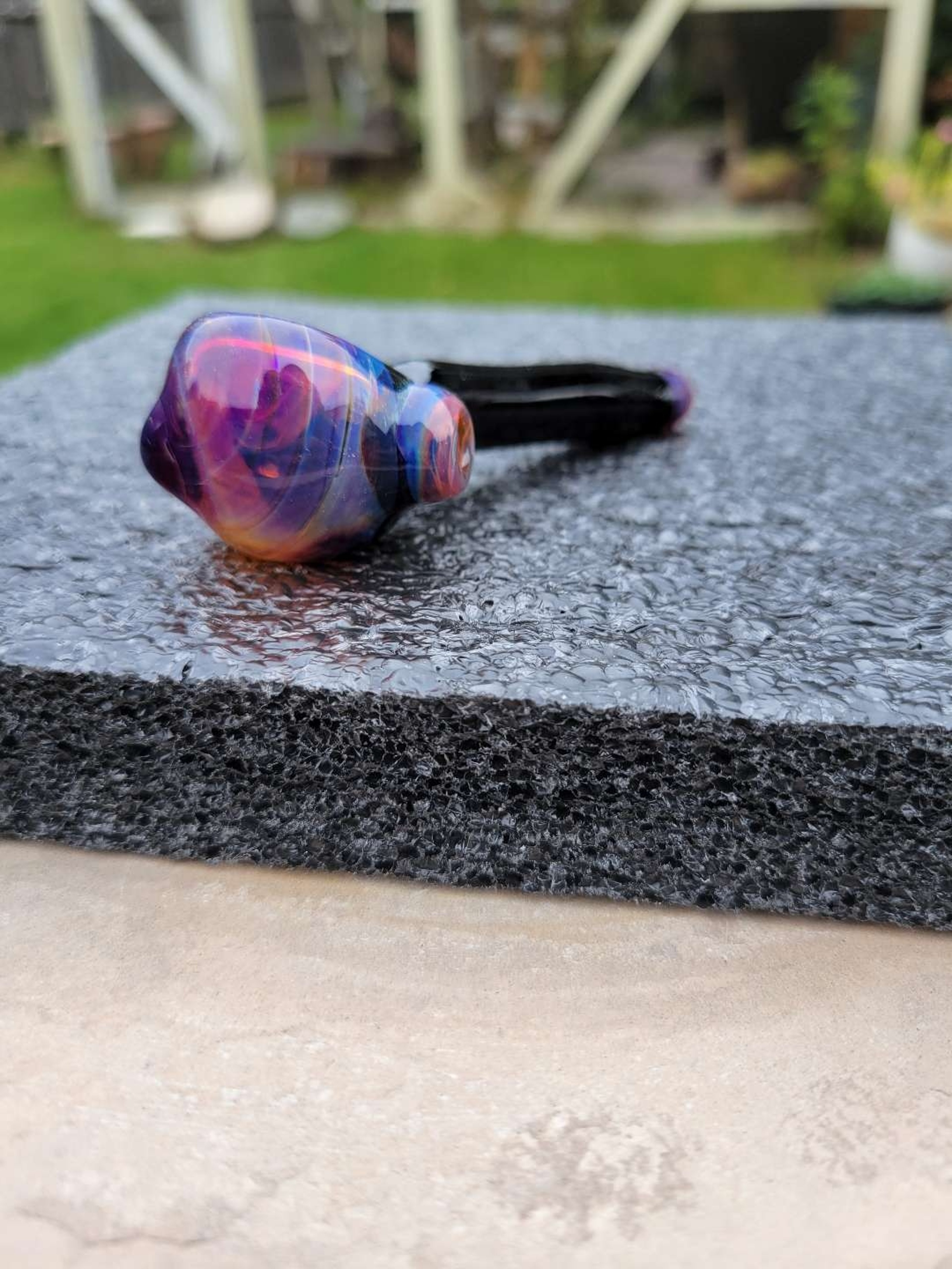 Preview pic of Galaxy spoon with amber purple cap