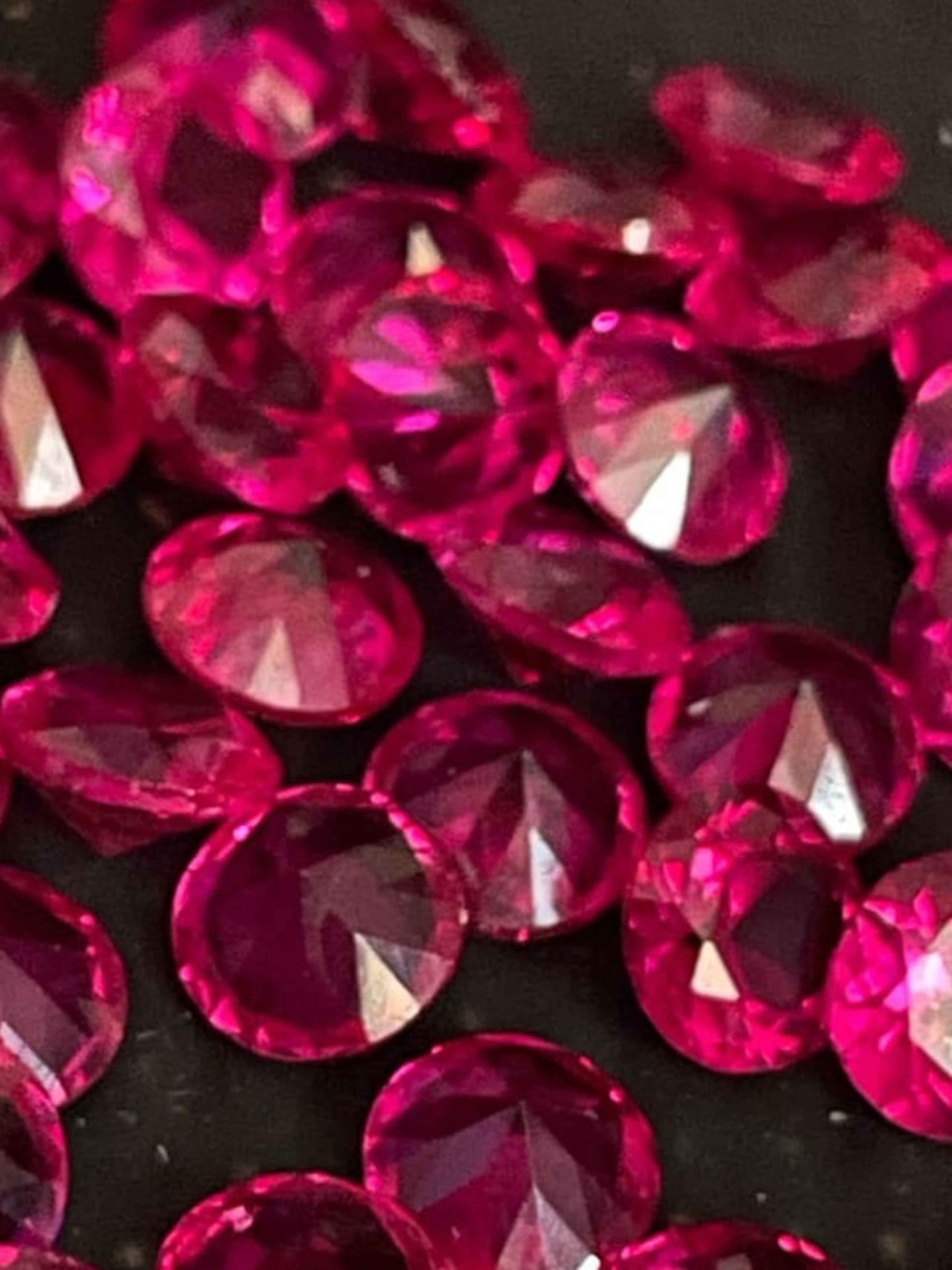 5x 5mm for $15!! Diamond Cut Faceted Ruby Pearls. Puffco/E-Rig/Banger Inserts! Pure corundum, Highly UV reactive!! image 0