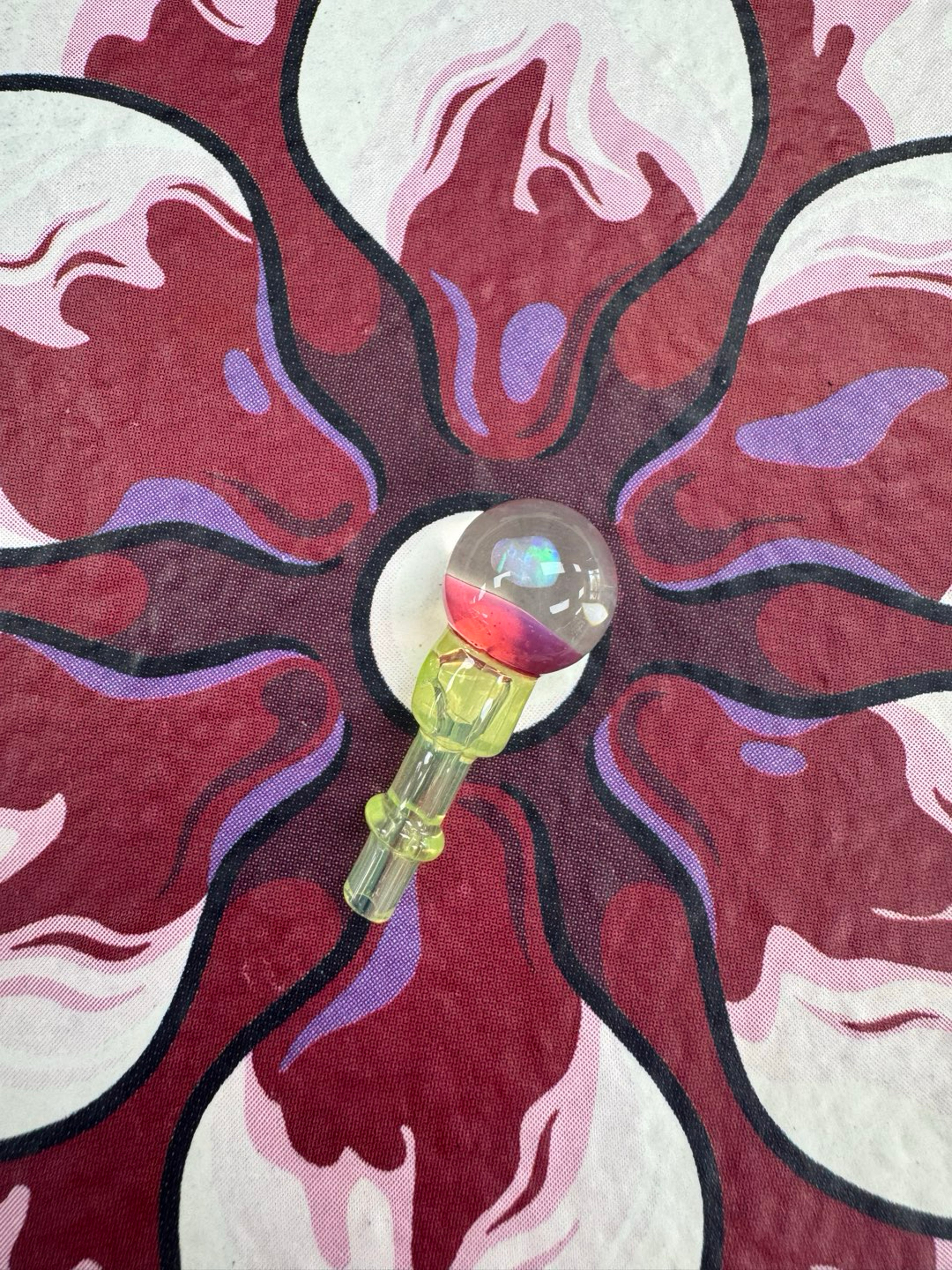 Peak pro joystick cap glass replacement round opal green image 0