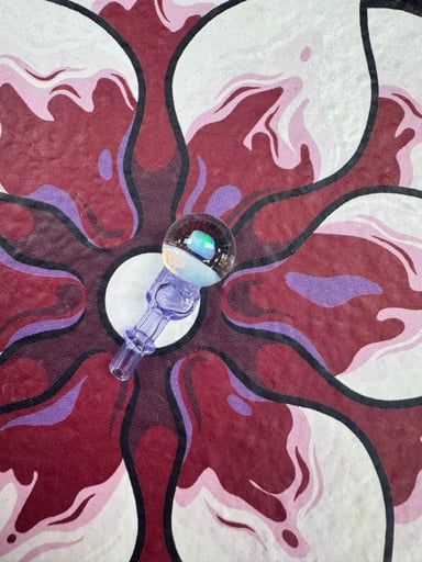 Preview pic of Peak pro joystick cap glass replacement round opal purple