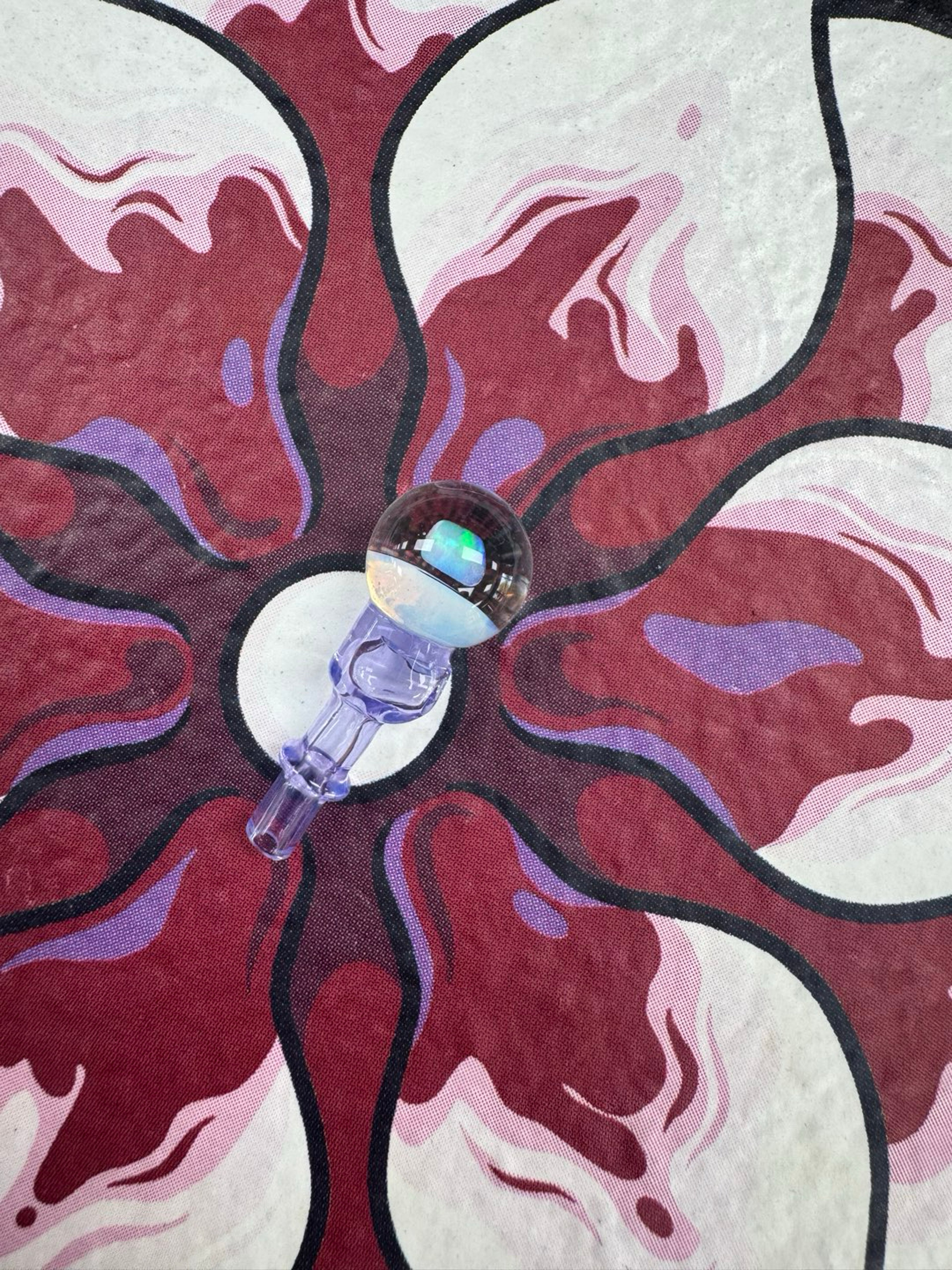 Peak pro joystick cap glass replacement round opal purple image 0