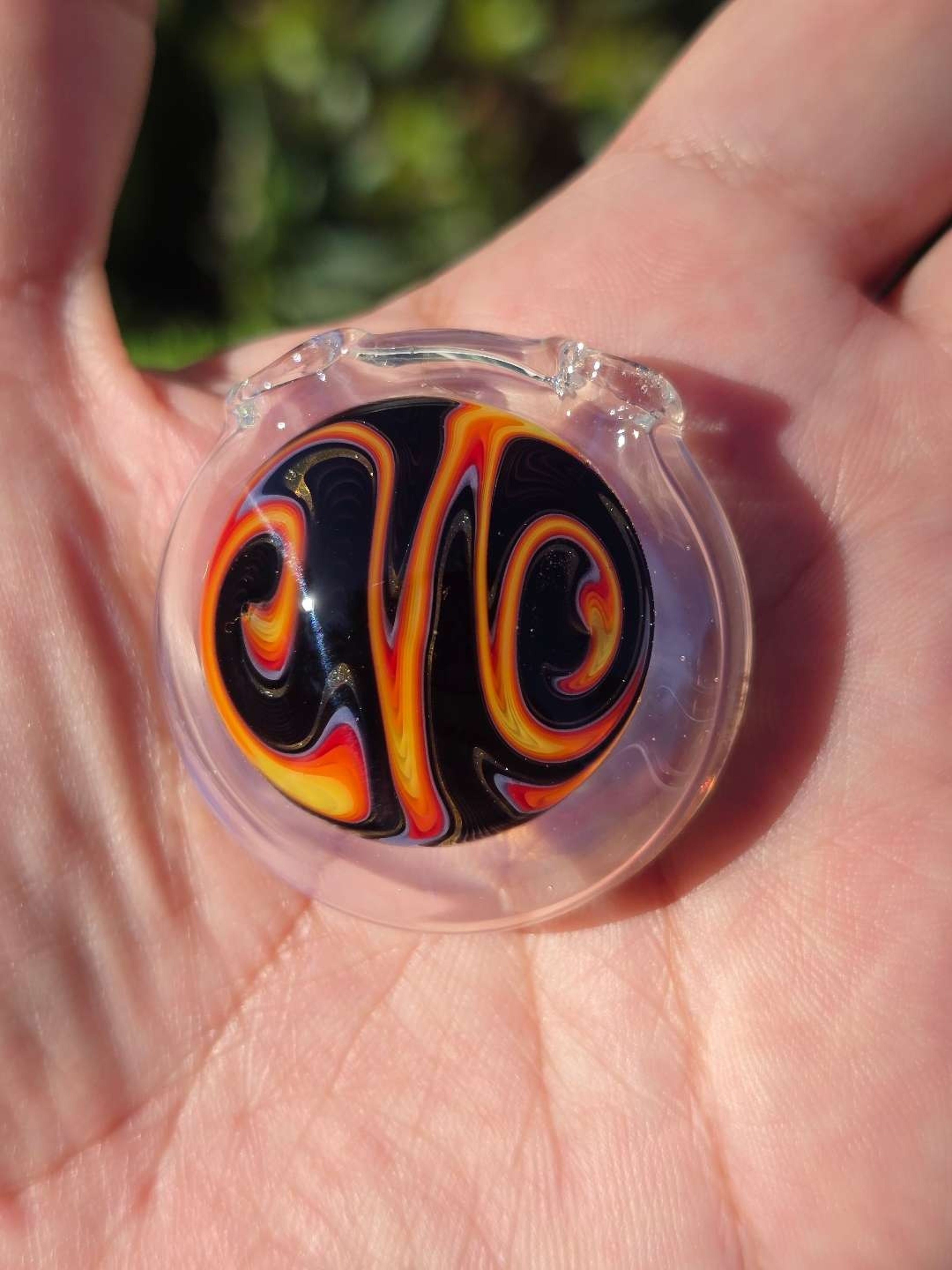 Hollow Reversal Glass Pendant image 0