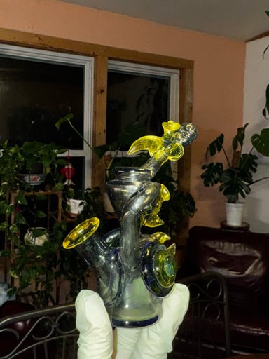 Preview pic of ELC Glass Trilocycler Potion/Terp with Peli and Wave Quartz Banger