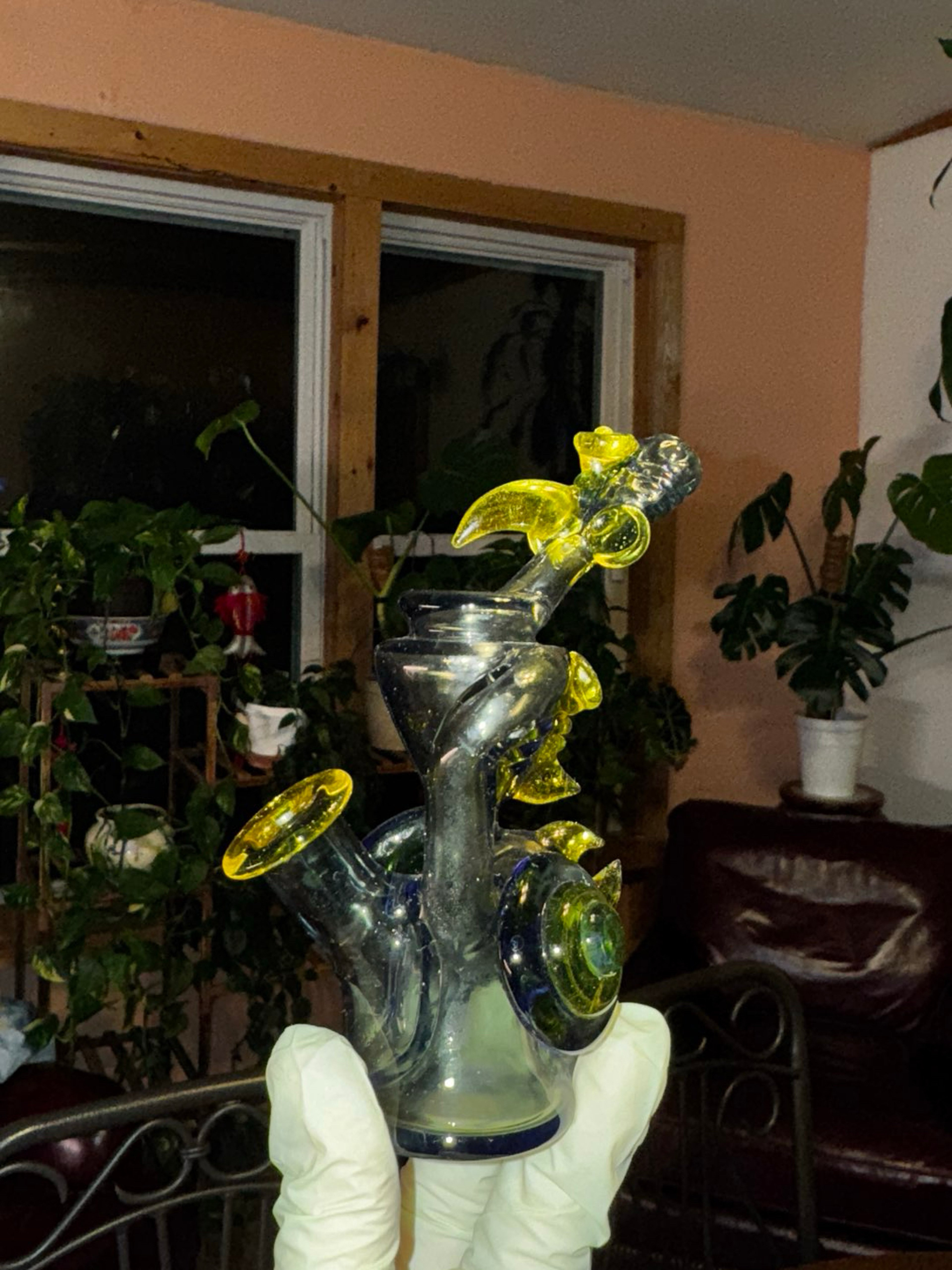 Preview pic of ELC Glass Trilocycler Potion/Terp with Peli and Wave Quartz Banger