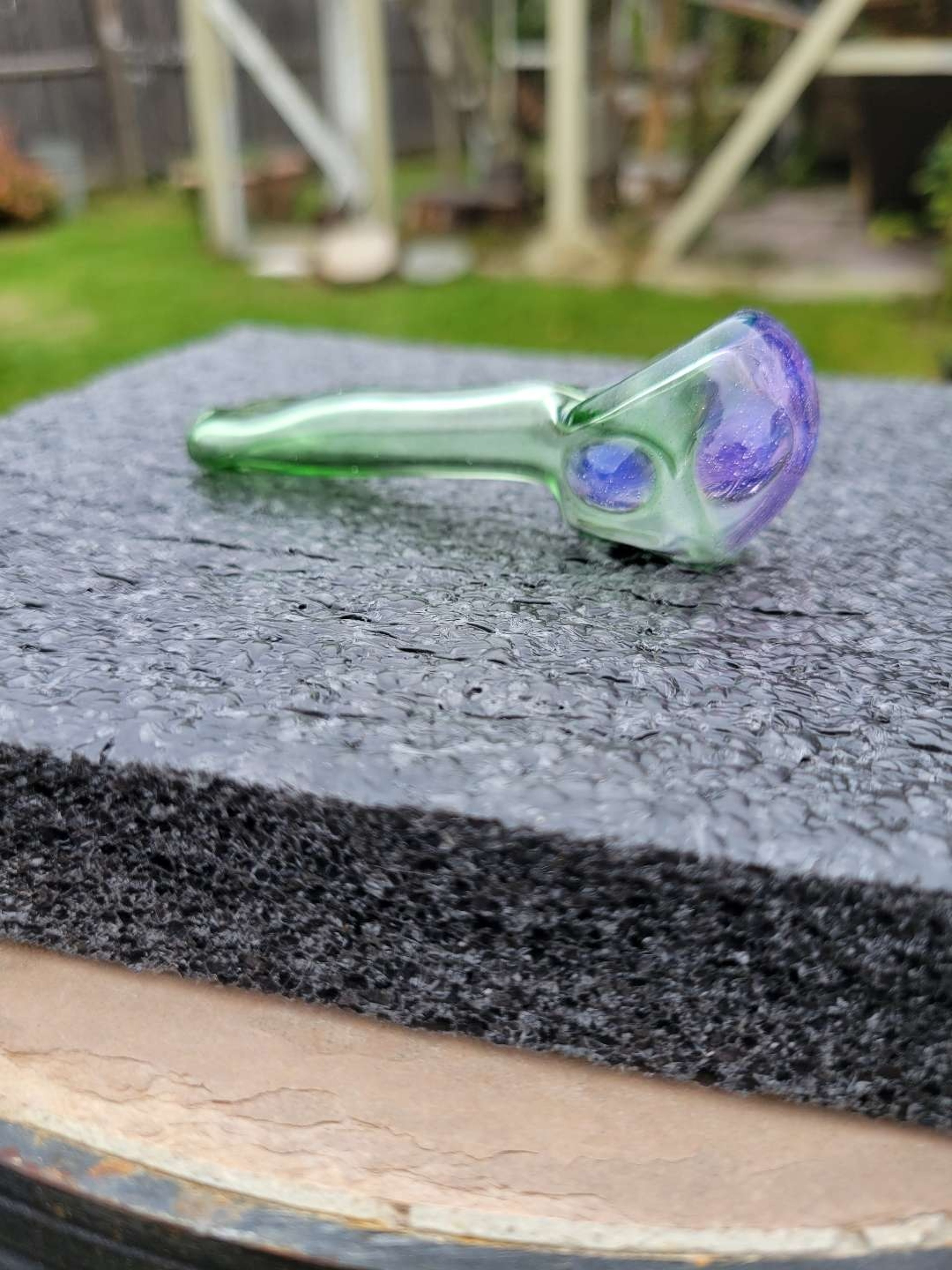 Preview pic of Green stardust spoon purple lilac cap