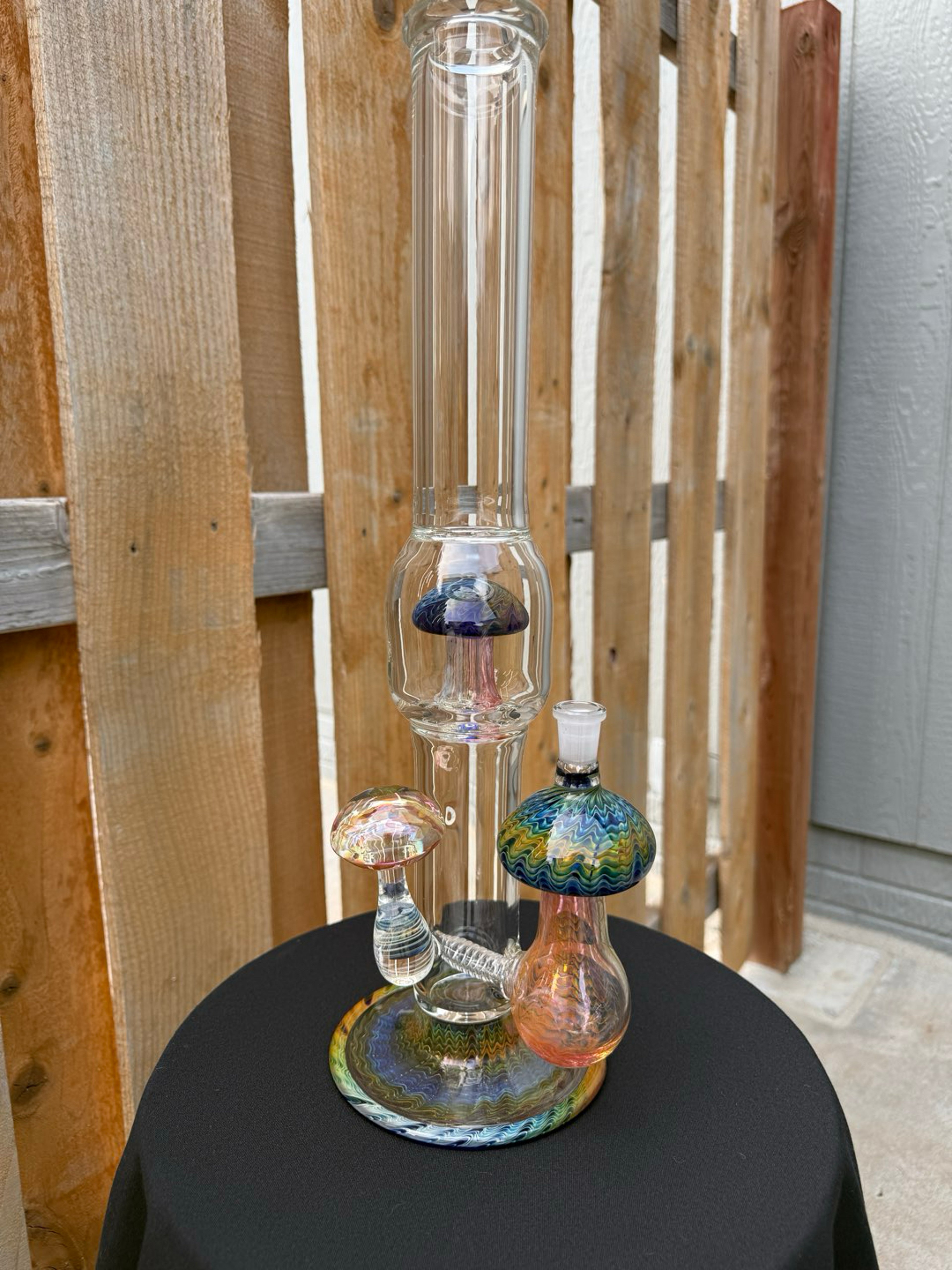 Preview pic of Ripple Glass Mushroom Stem(line)