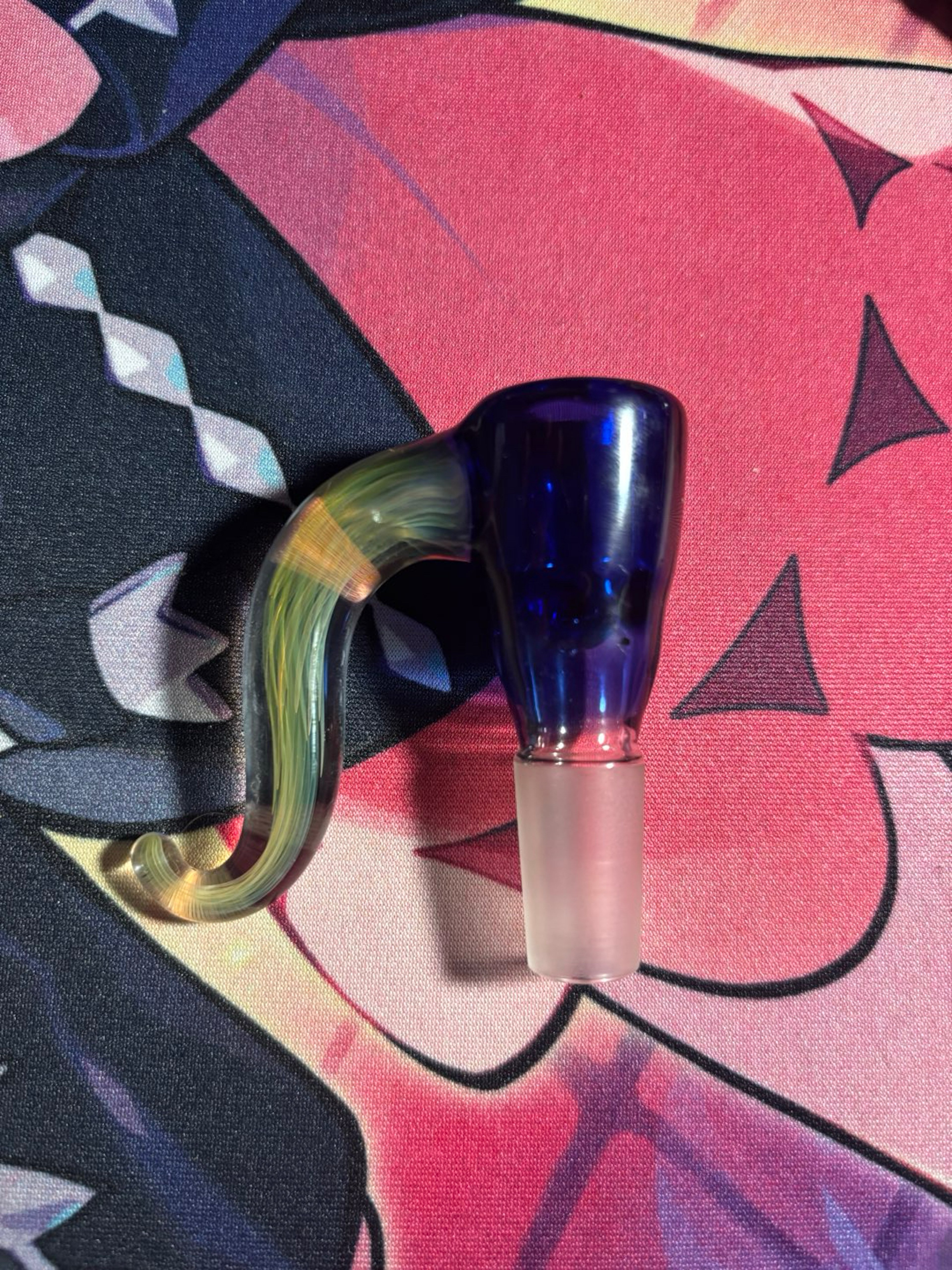 Preview pic of Slide Dark Blue Bowl Opal Handle 14MM