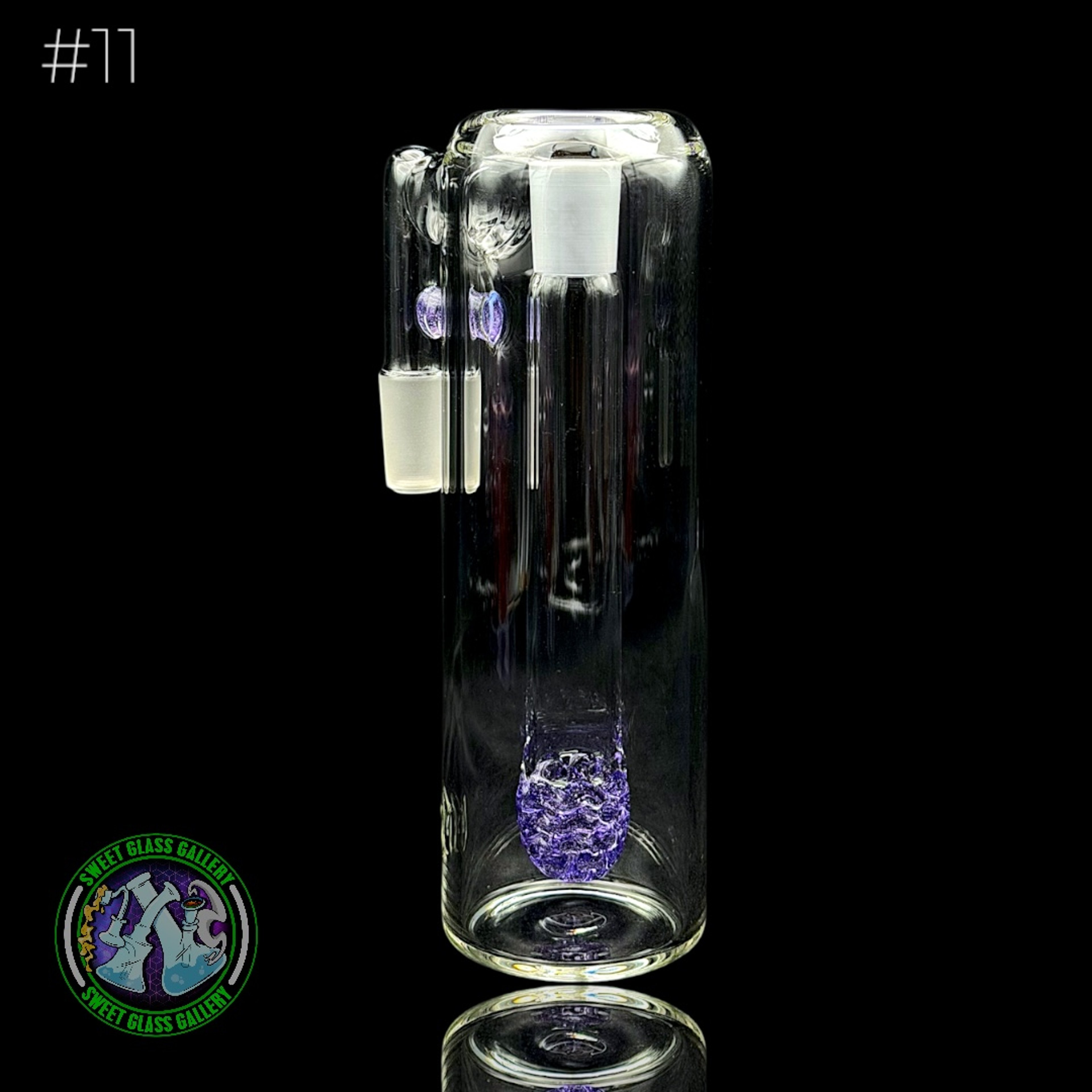 Fluid Glass - Ash Catcher 14mm  #11 (Purple Lollipop) image 0