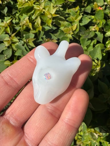 Preview pic of Medium size white fox face with opal