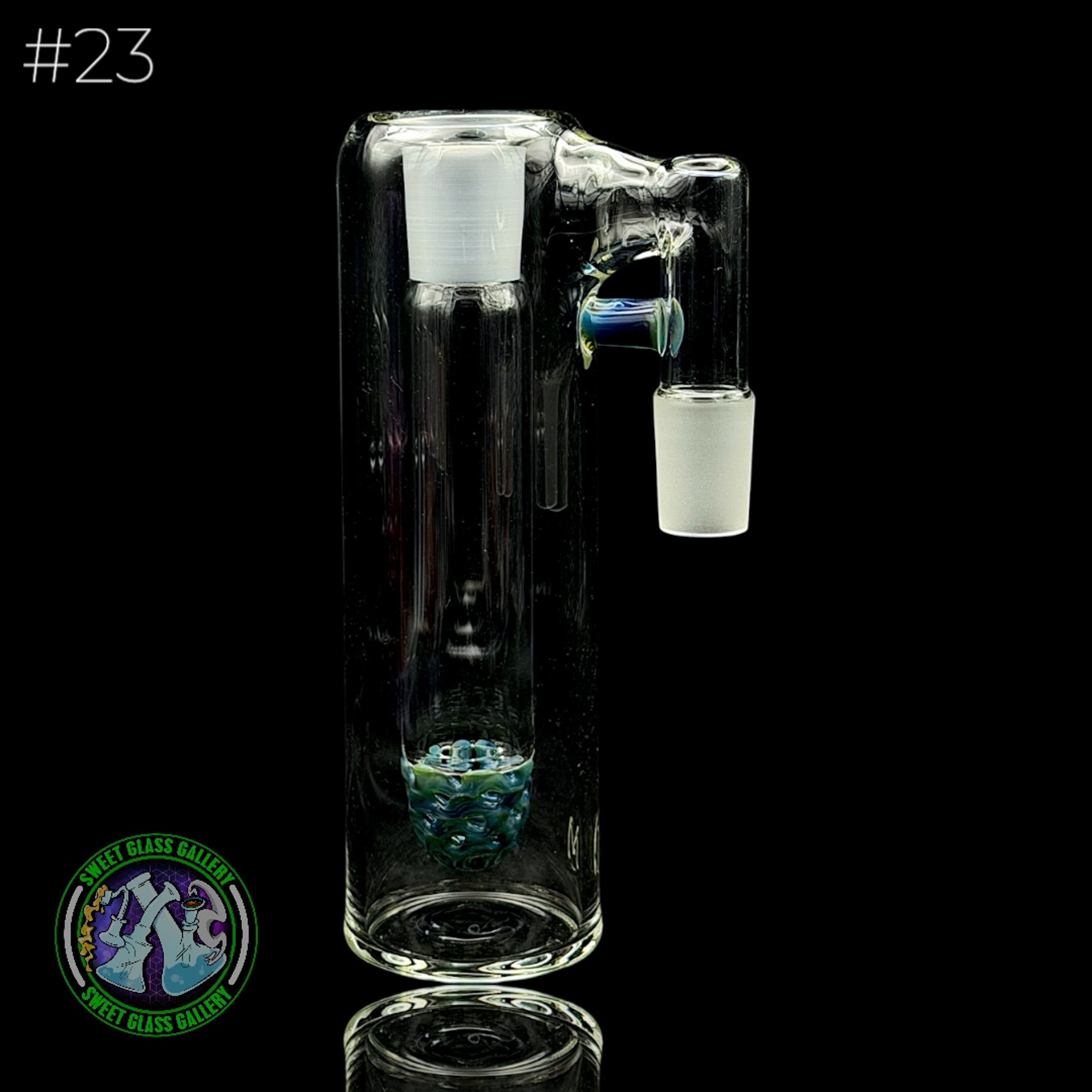 Fluid Glass - Ash Catcher 18mm  #23 (Blue Amber Purple) image 0
