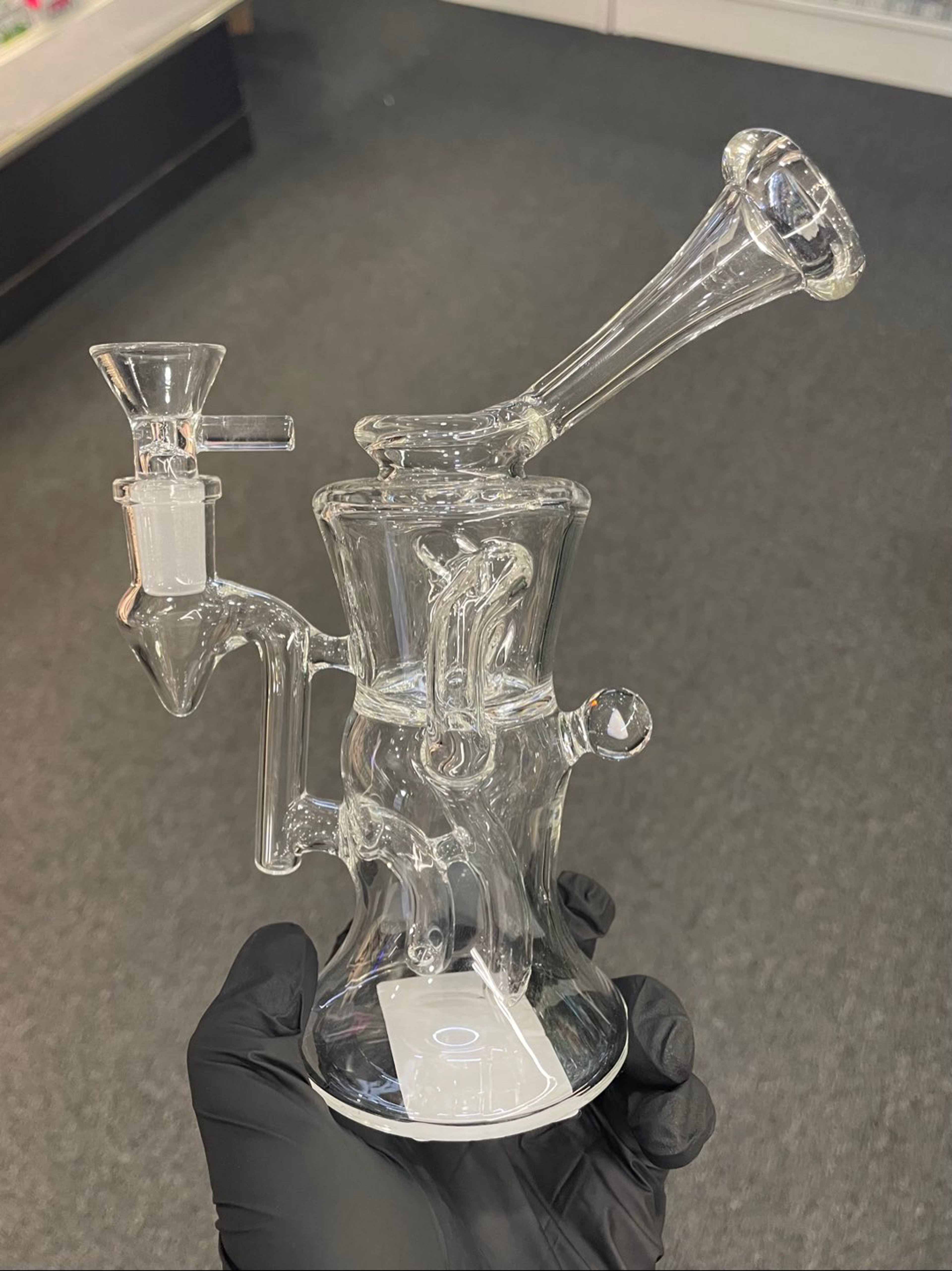 8” Clear Gilcycler w/ Opal image 0