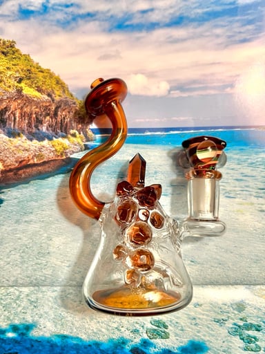 Preview pic of 🥃 Amber & Crystal  -  Northern Waters Glass ✨