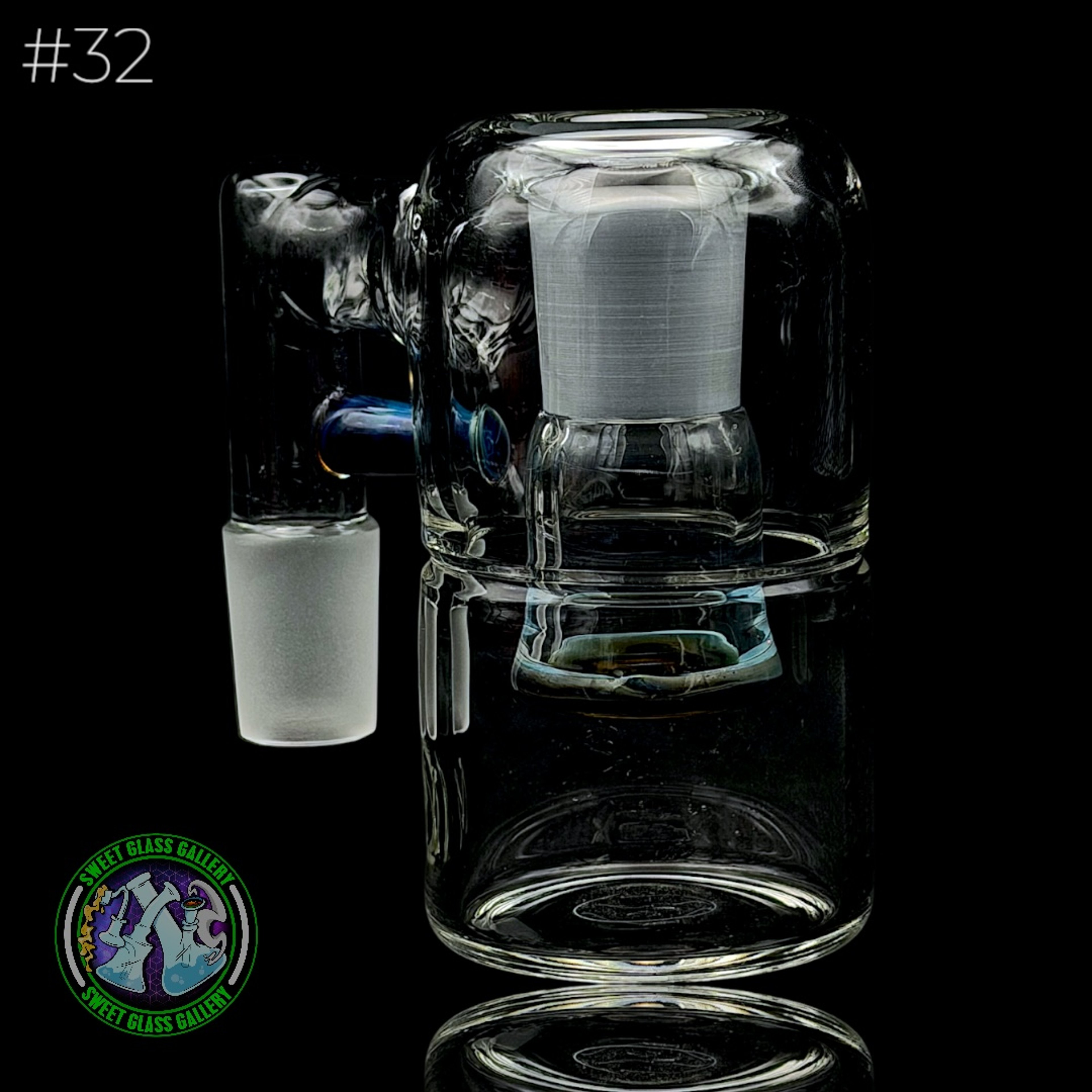 Fluid Glass - Ash Catcher 18mm - Dry #32 (Blue Amber Purple) image 0