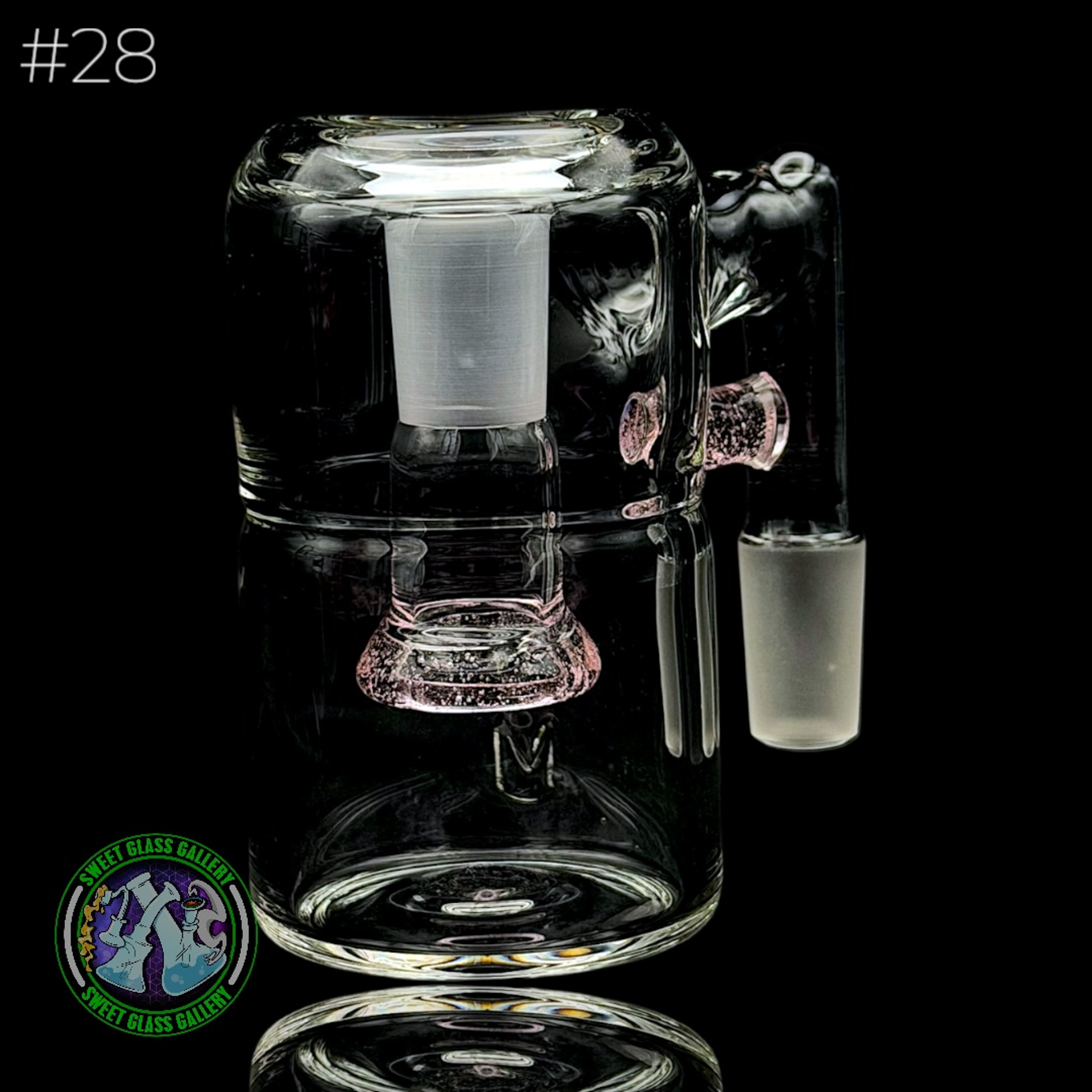 Fluid Glass - Ash Catcher 14mm - Dry #28 (Pink Lollipop) image 0