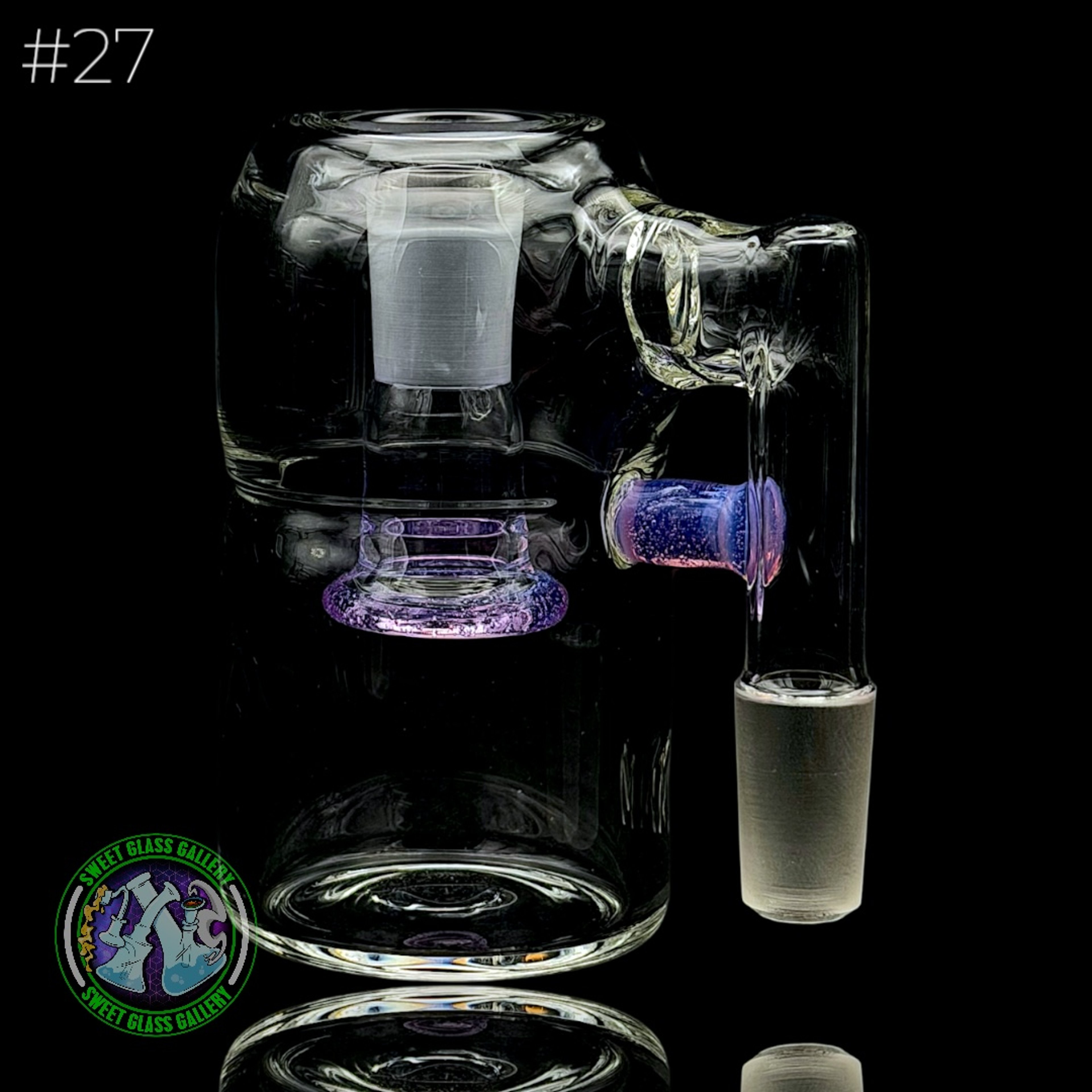 Fluid Glass - Ash Catcher 14mm - Dry #27 (Purple Lollipop) image 0