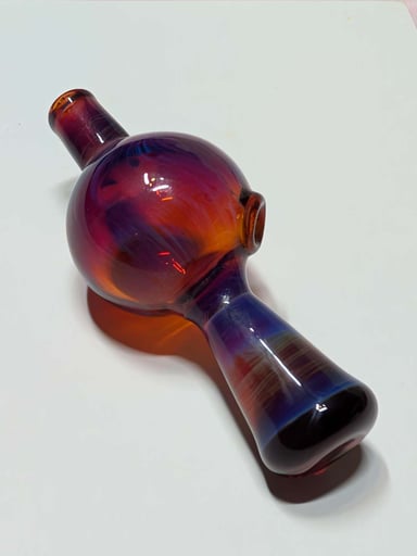 Preview pic of Lemonade Glassworks amber purple bubble cap