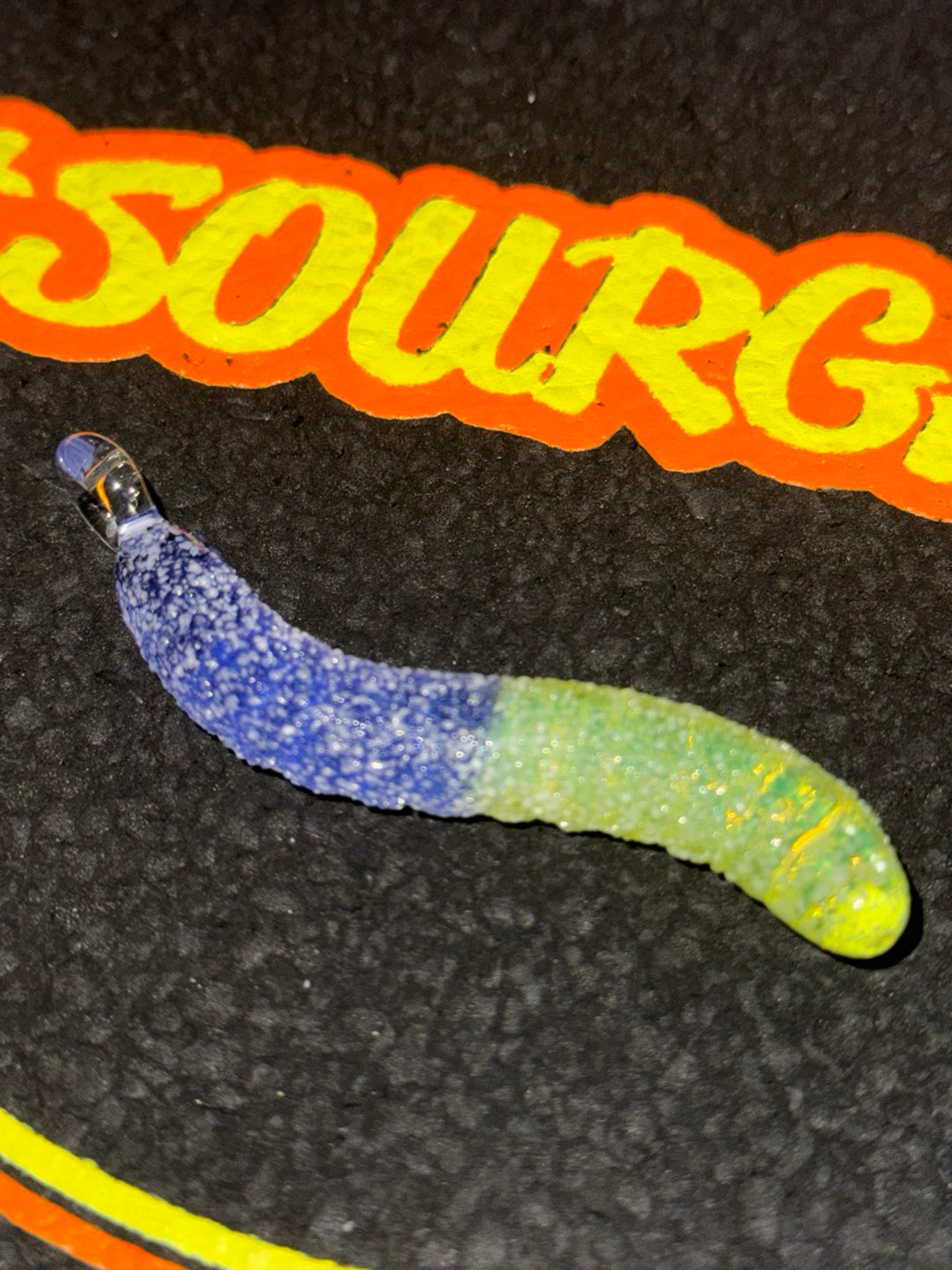 Emperial glass sour worm pendant image 0