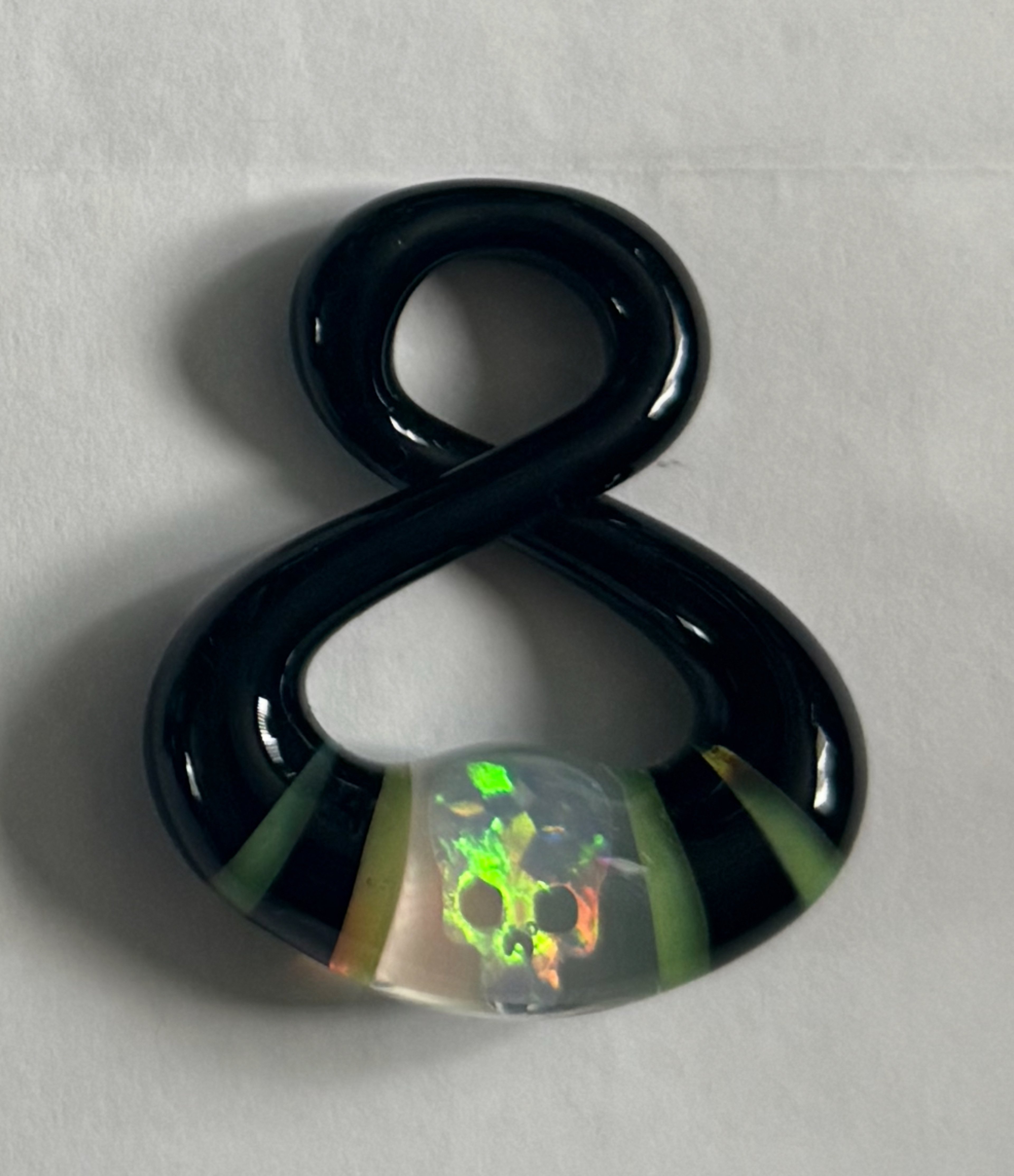 Preview pic of Natey Love XL Skull Opal Pendy