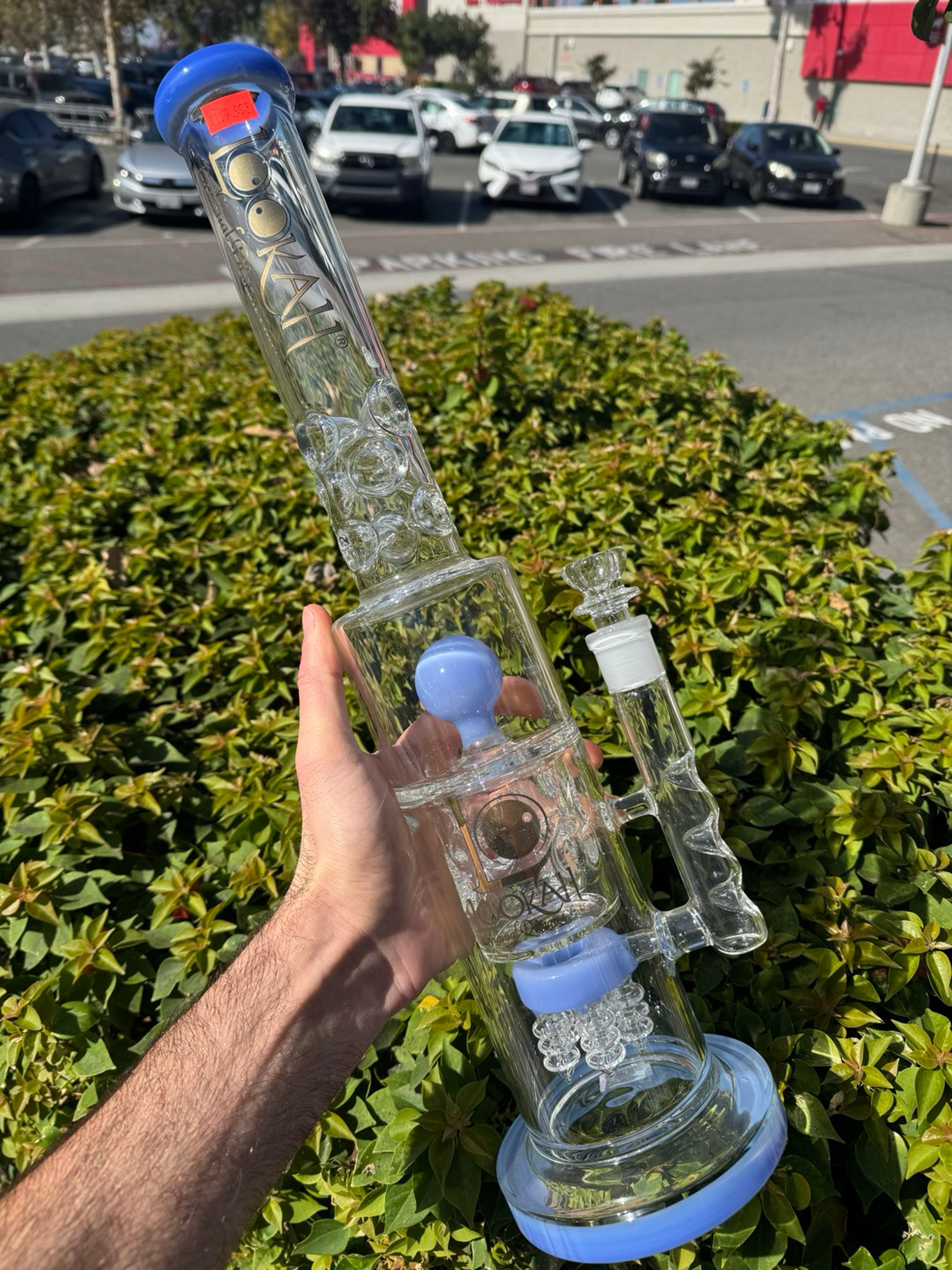 Lookah 20” tube 2 percs 1 splash guard blue image 0