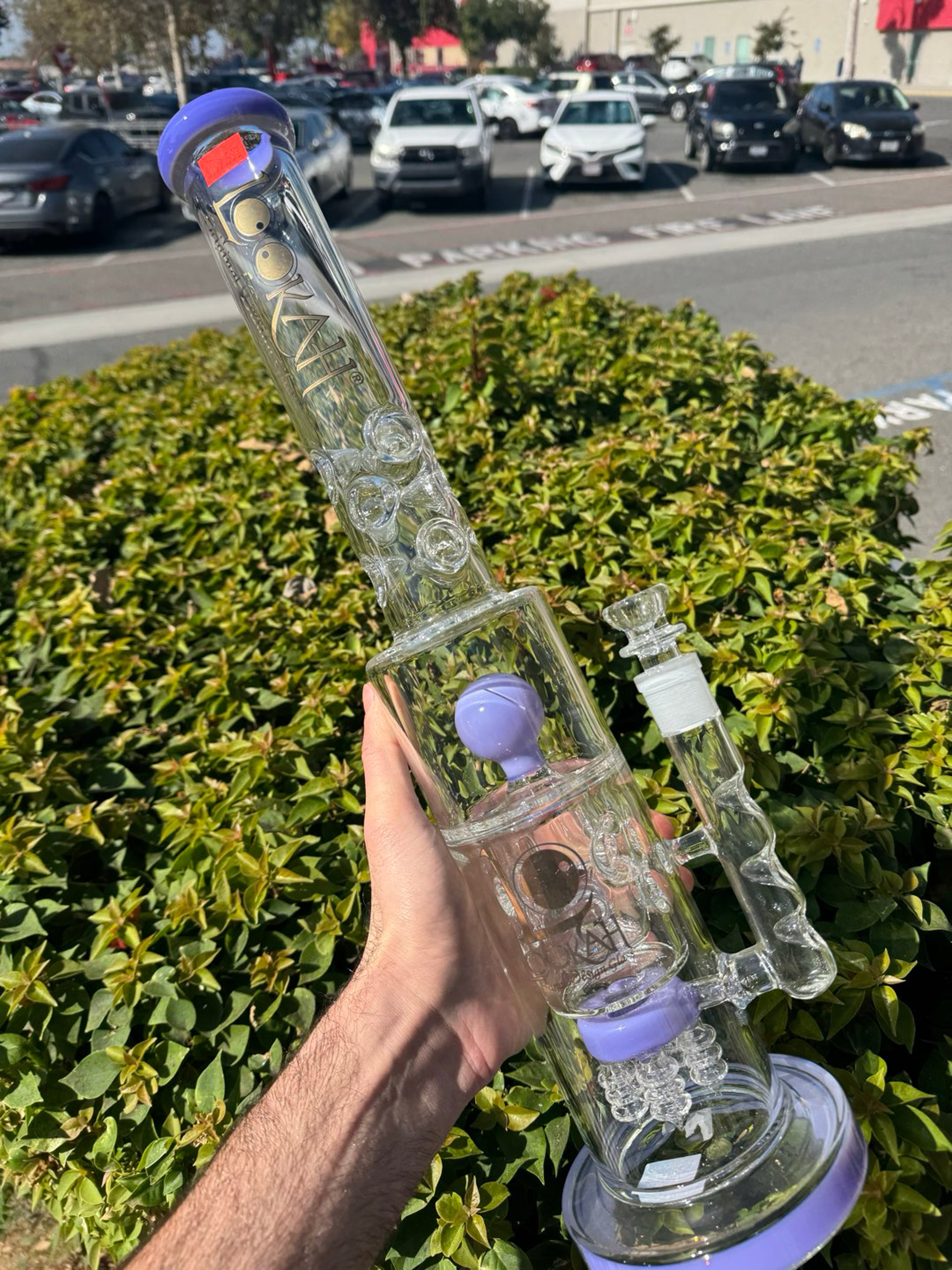 Lookah 20” tube 2 percs 1 splash guard purple image 0