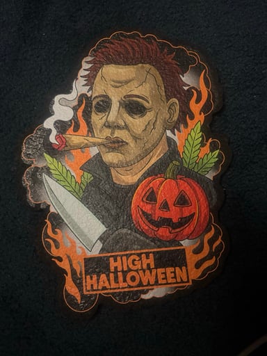 Preview pic of Michael myers high Halloween full uv glow Moodmat