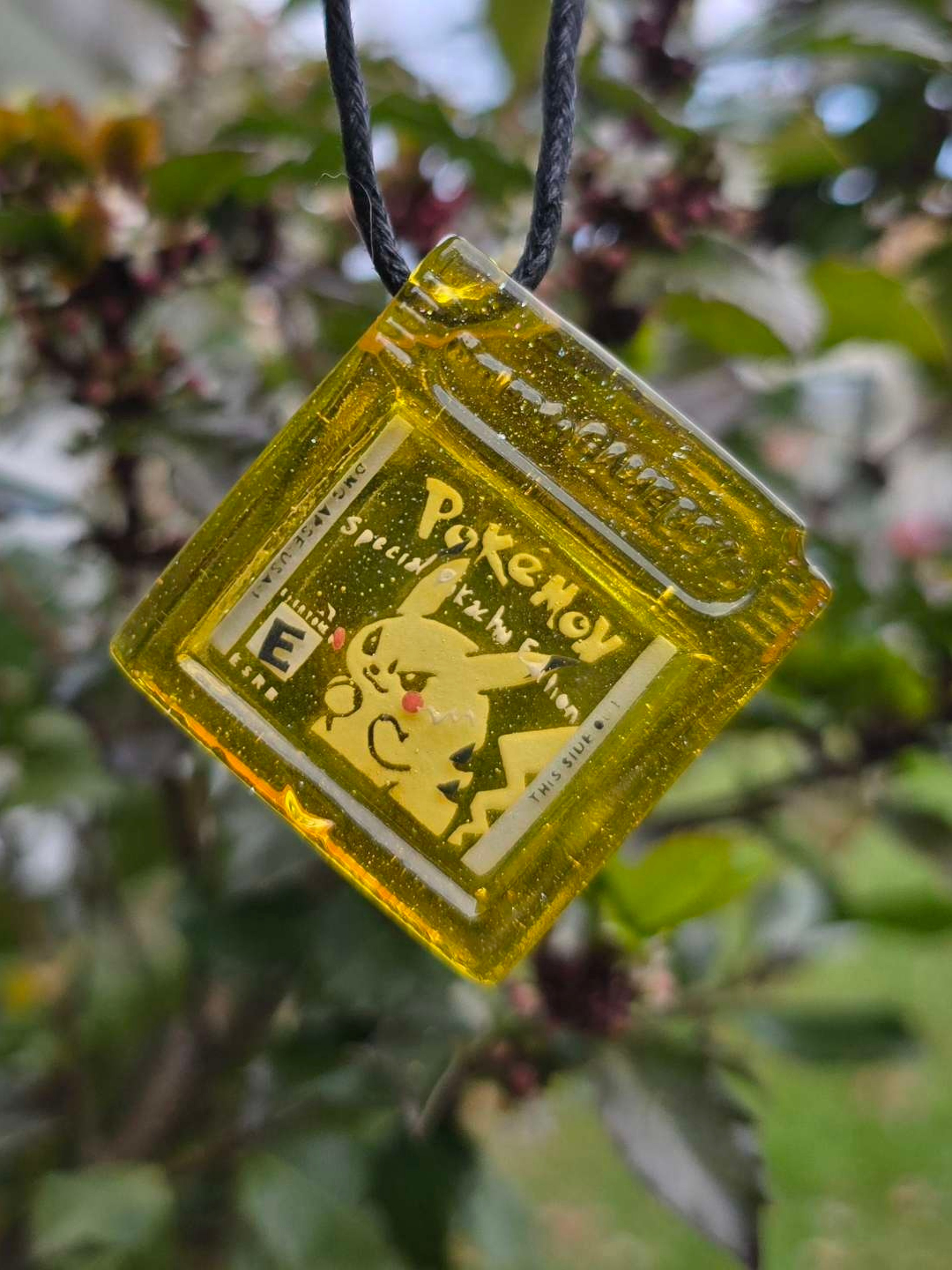 Seconds Pokemon Yellow Pikachu Game Cartridge Pendant image 0