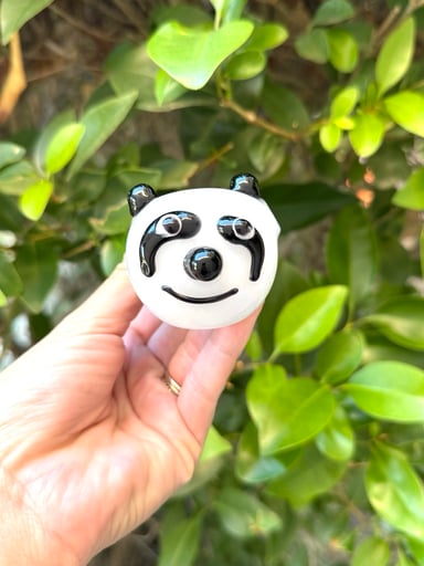 Preview pic of Panda Bear Glass Hand Pipe