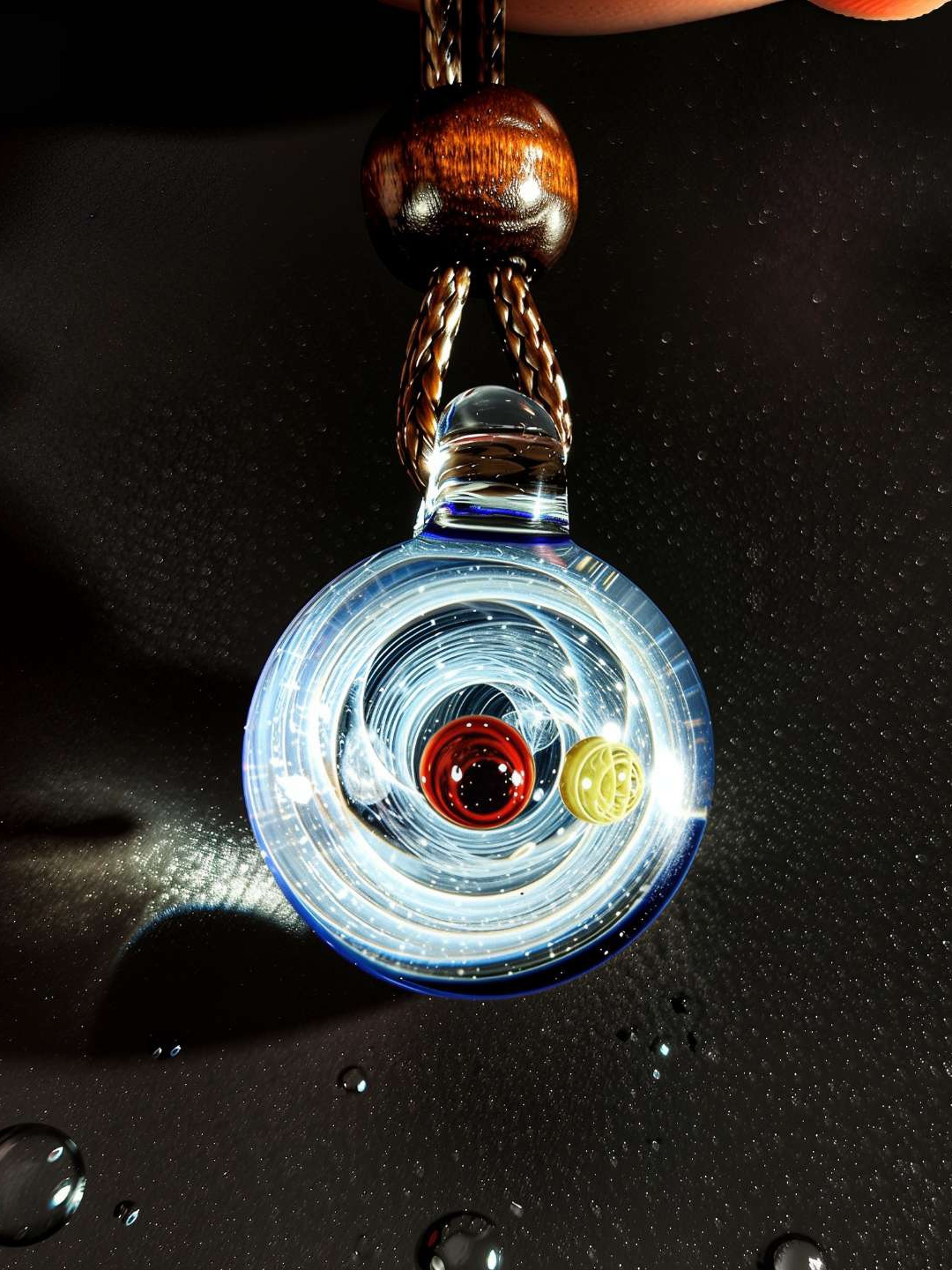Handmade 3D Space/Galaxy Glass Pendant image 0