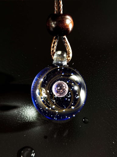 Preview pic of Handmade 3D Space/Galaxy Glass Pendant
