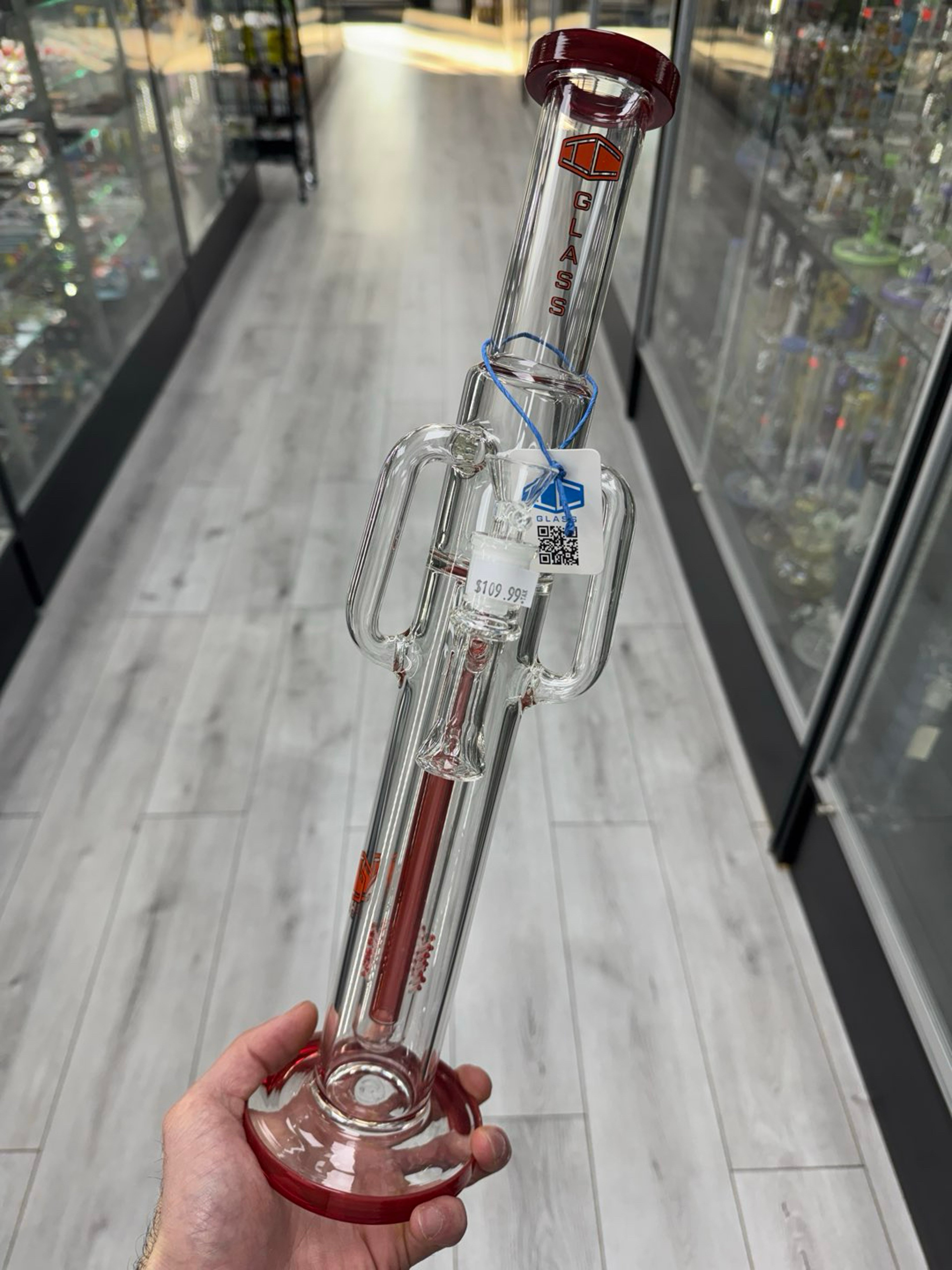 Preview pic of Ic glass 17” recycler tube red