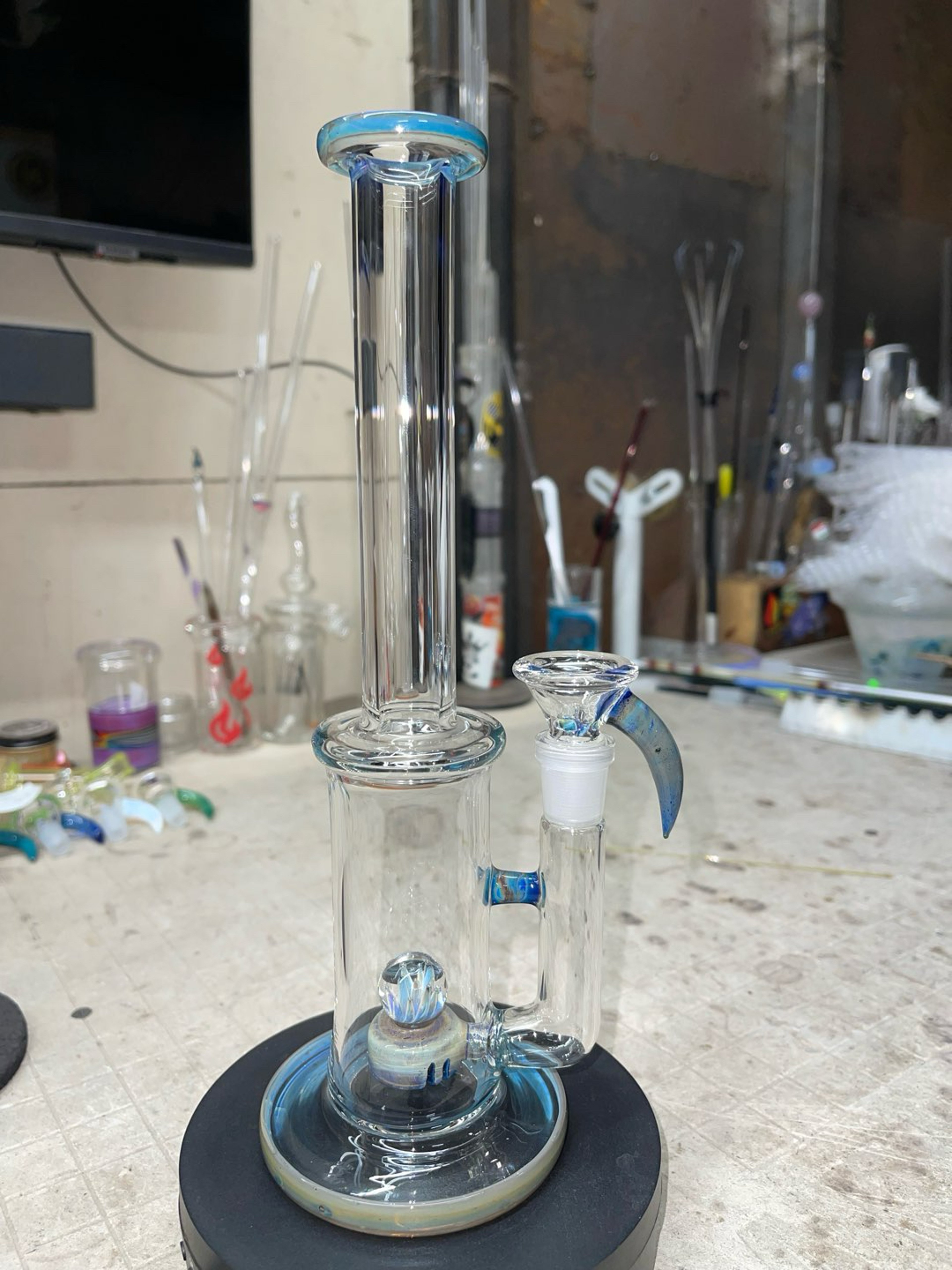 Preview pic of 10.5” tall, 14mm 3 holes slide, shooting star color