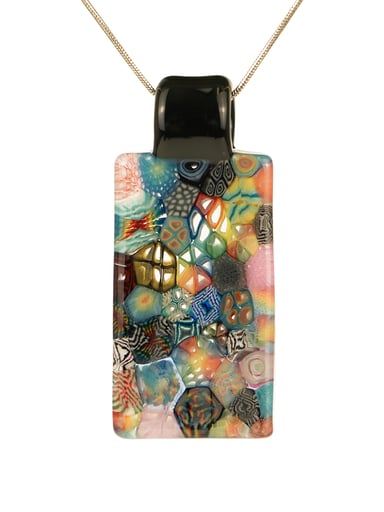 Preview pic of Heathbar Murrine Tile Pendant #8