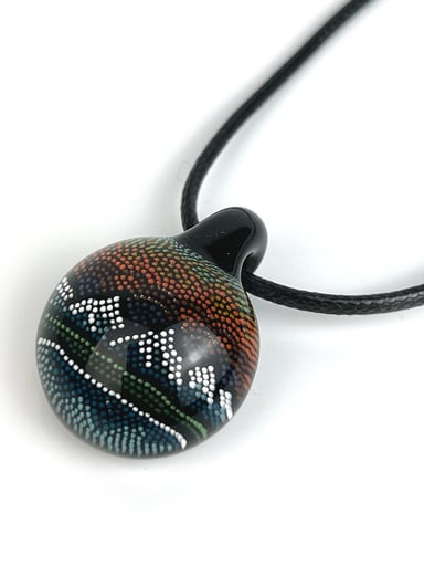 Preview pic of JH Glass Mountain Dotwork Pendant #1