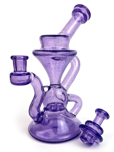 Preview pic of Blob Glass Purple Lollipop Klein