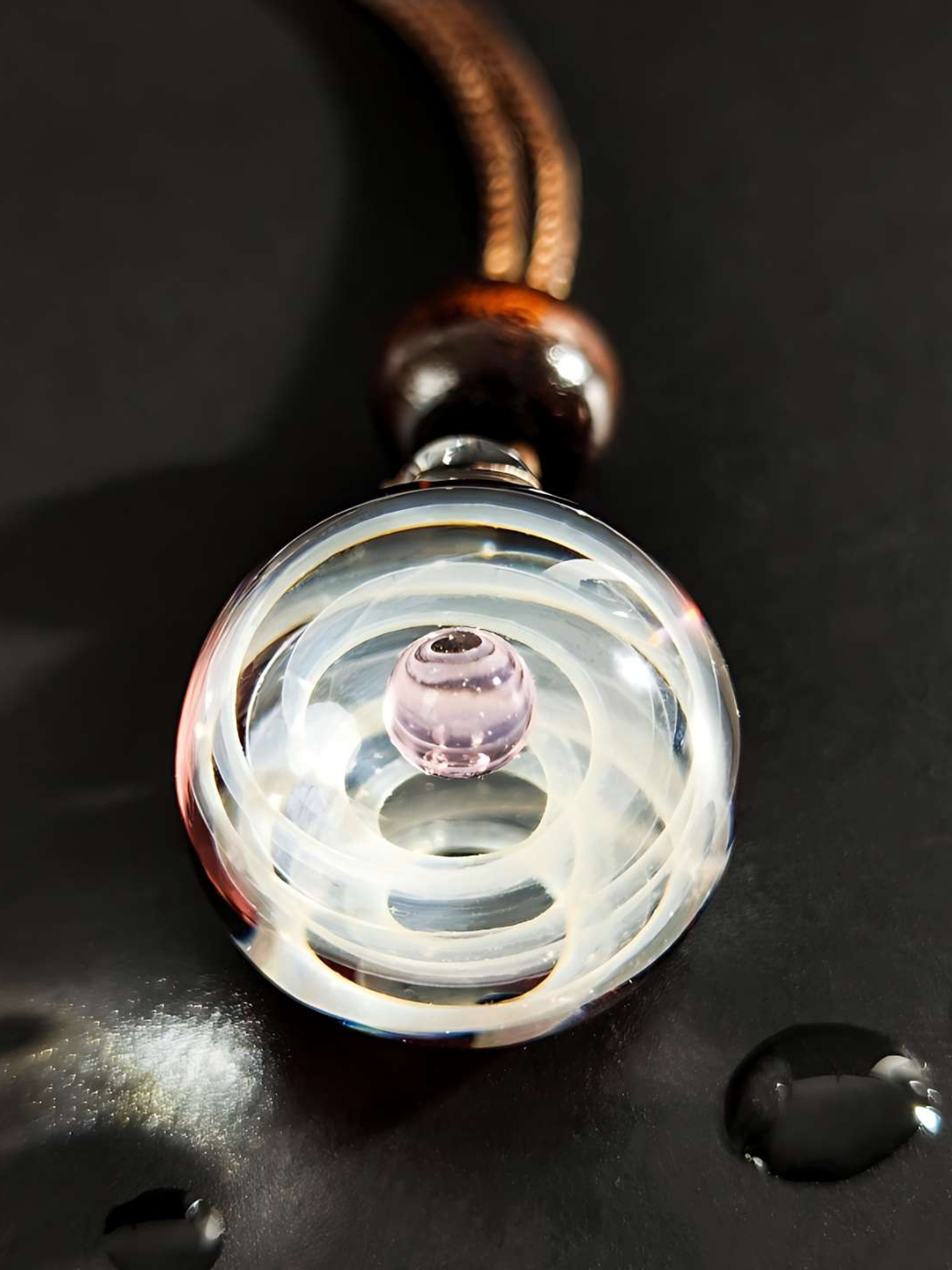 Handmade 3D Space/galaxy Glass Pendant image 0