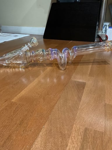 Preview pic of JP Killman Fumetech Worked Couch Potato Water Pipe 2 Ft