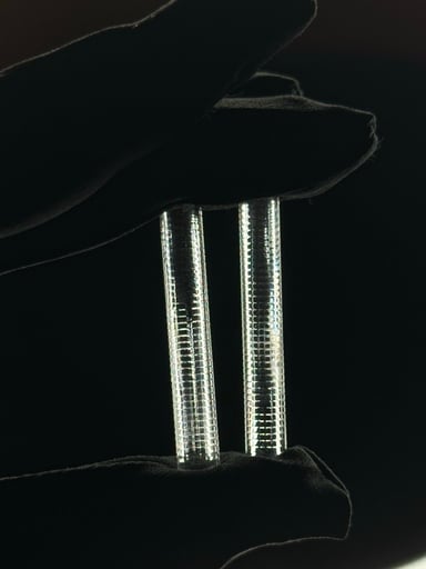 Preview pic of Large Solid Quartz Gridded Pillar 2 pack