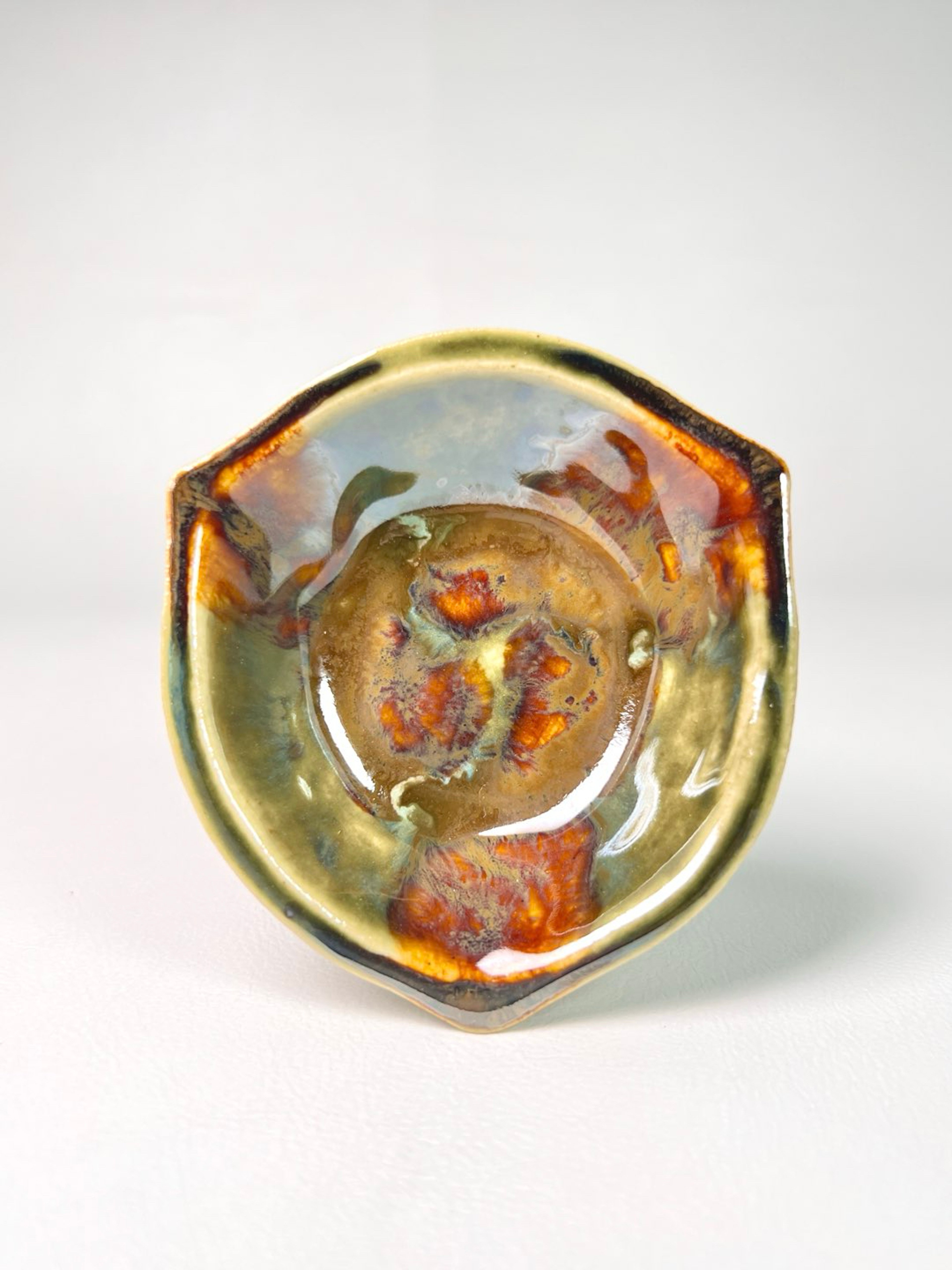 Preview pic of Stoneware Ash Tray - Oracle ‘Copper Eclipse’