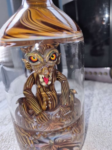 Preview pic of Kaleb Folk "Woodrow" goblin ina bottle #1 2017