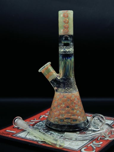 Preview pic of Ksukeby Glass | 10mm Fully Worked w/ Downstem | $3600
