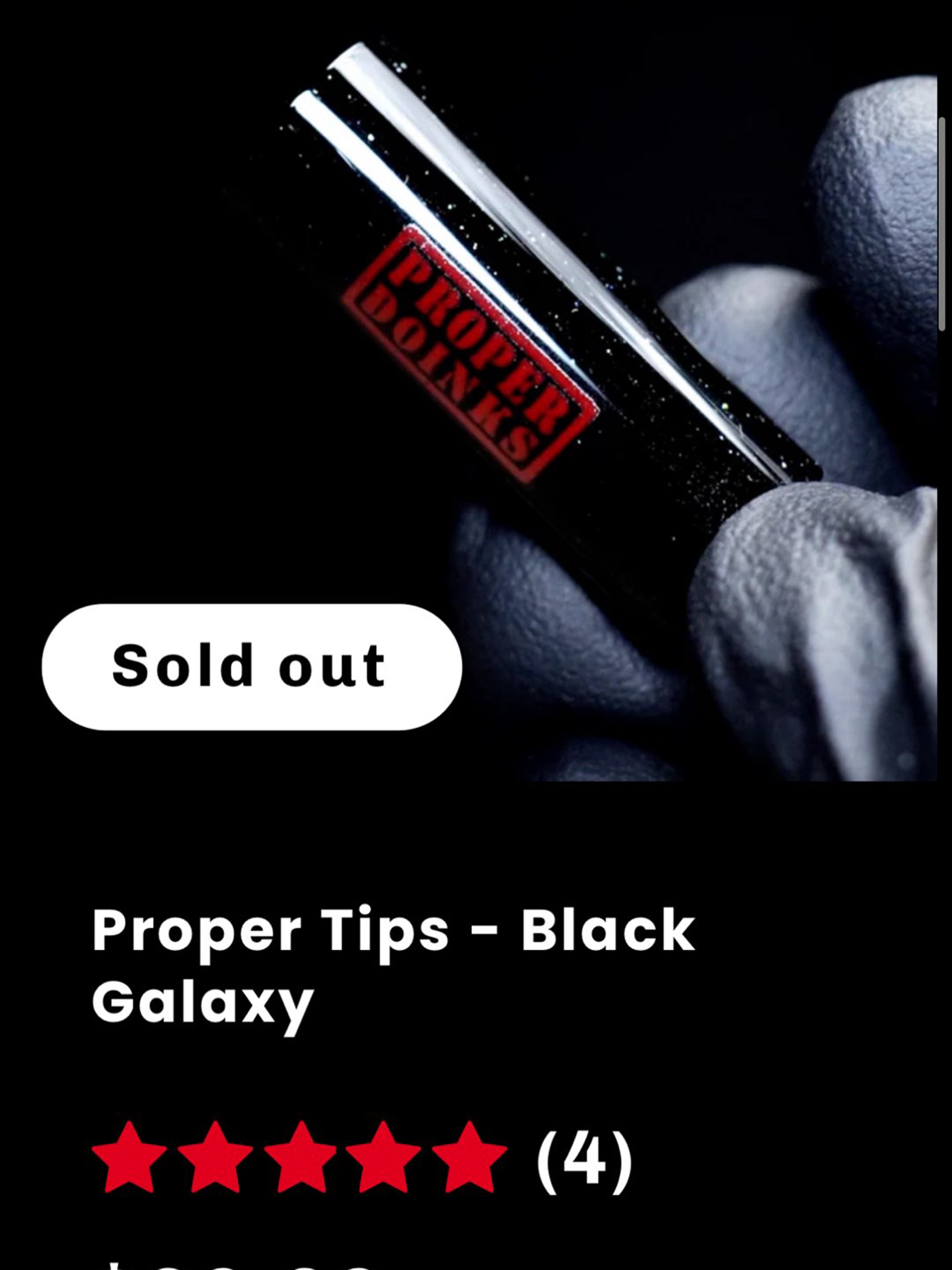 Preview pic of Proper Doinks “Black Galaxy” Tip