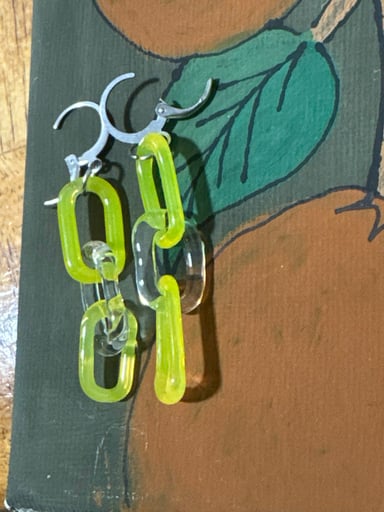 Preview pic of Lemon drop chain earrings