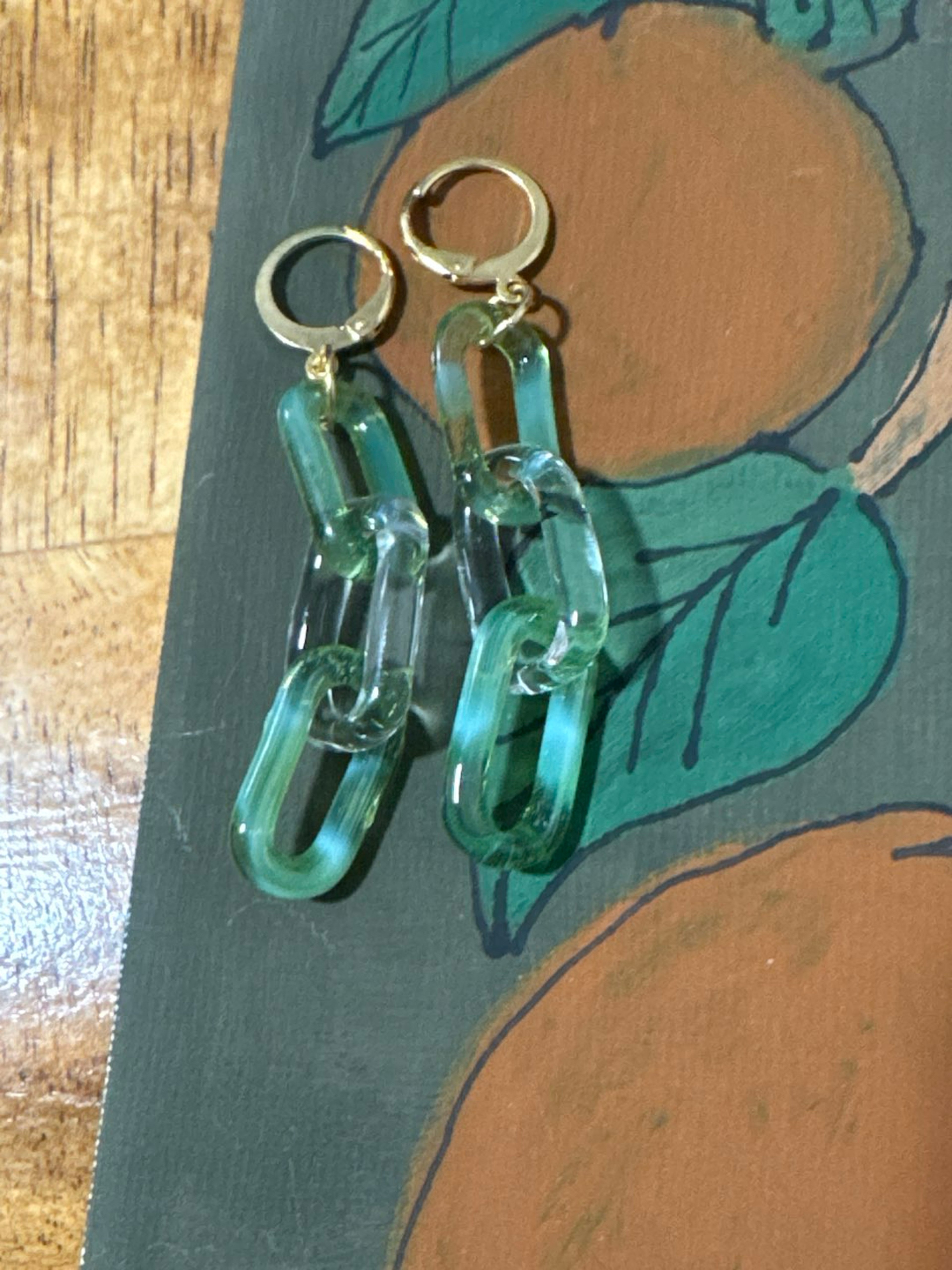 Sea Slyme Chain Earrings image 0