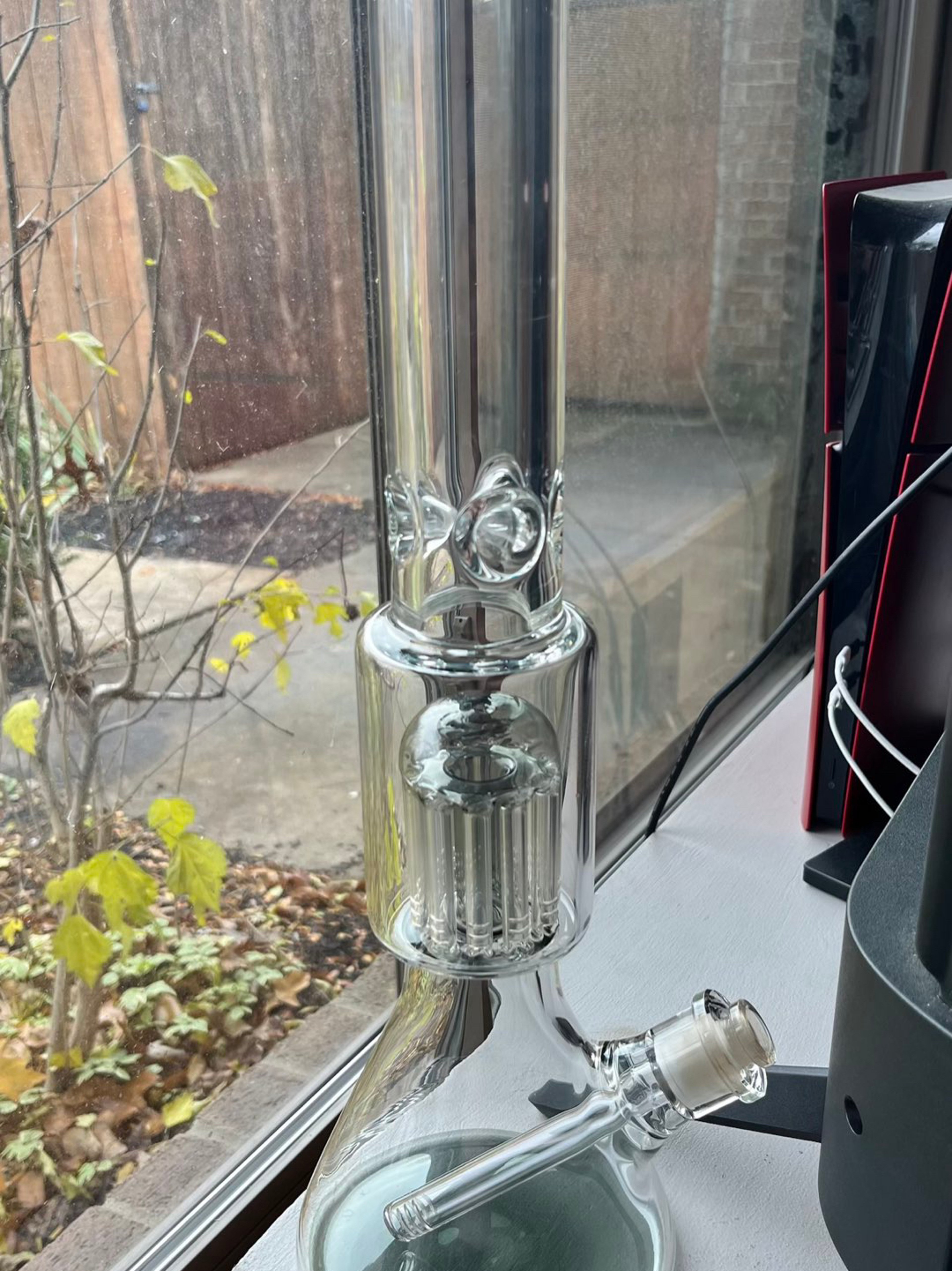 18 inch 14mm Grey Tree Perc Beaker Bongm image 0