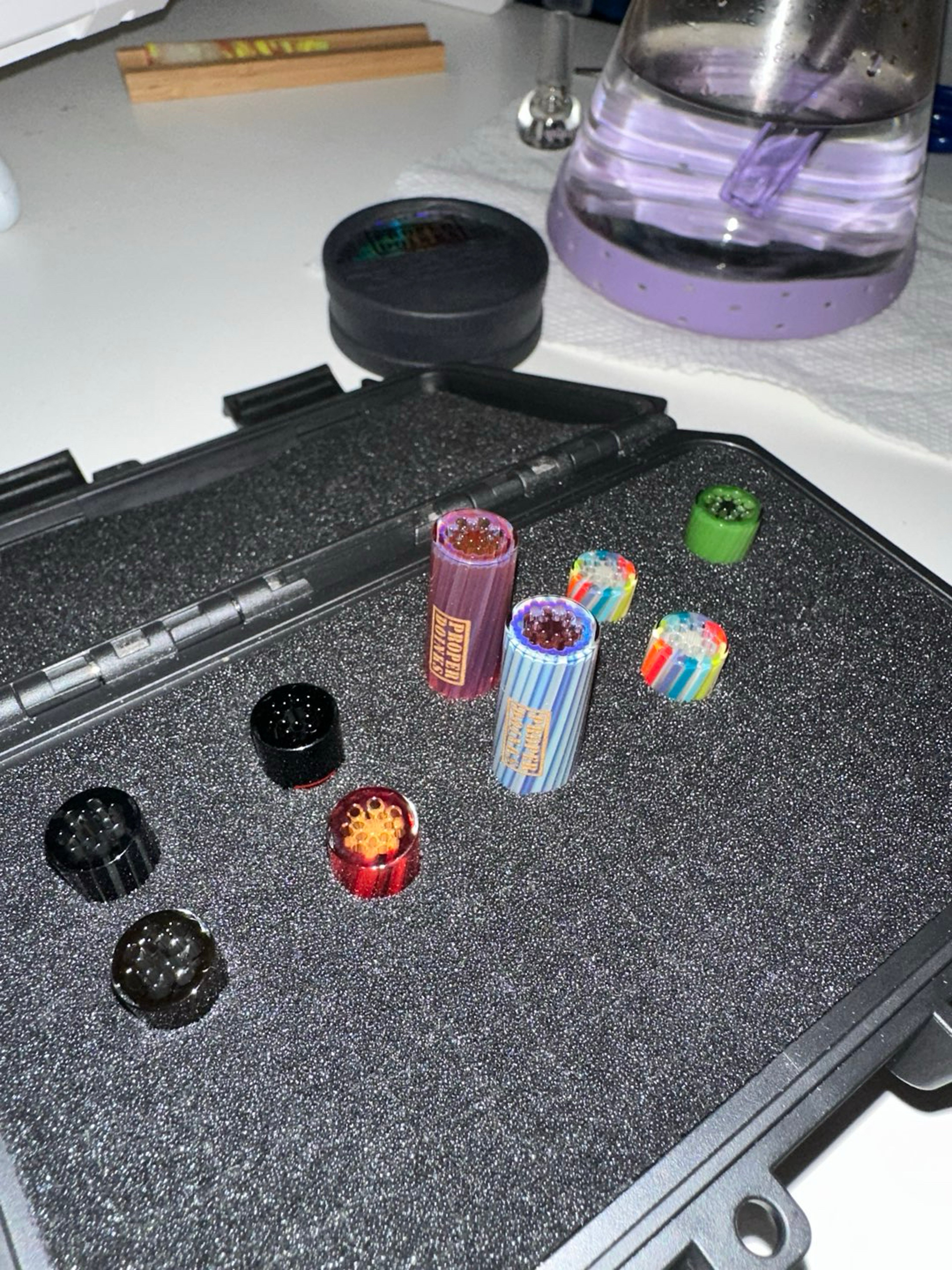 Preview pic of Proper Doinks “Double Amber Purple Fume” Tips