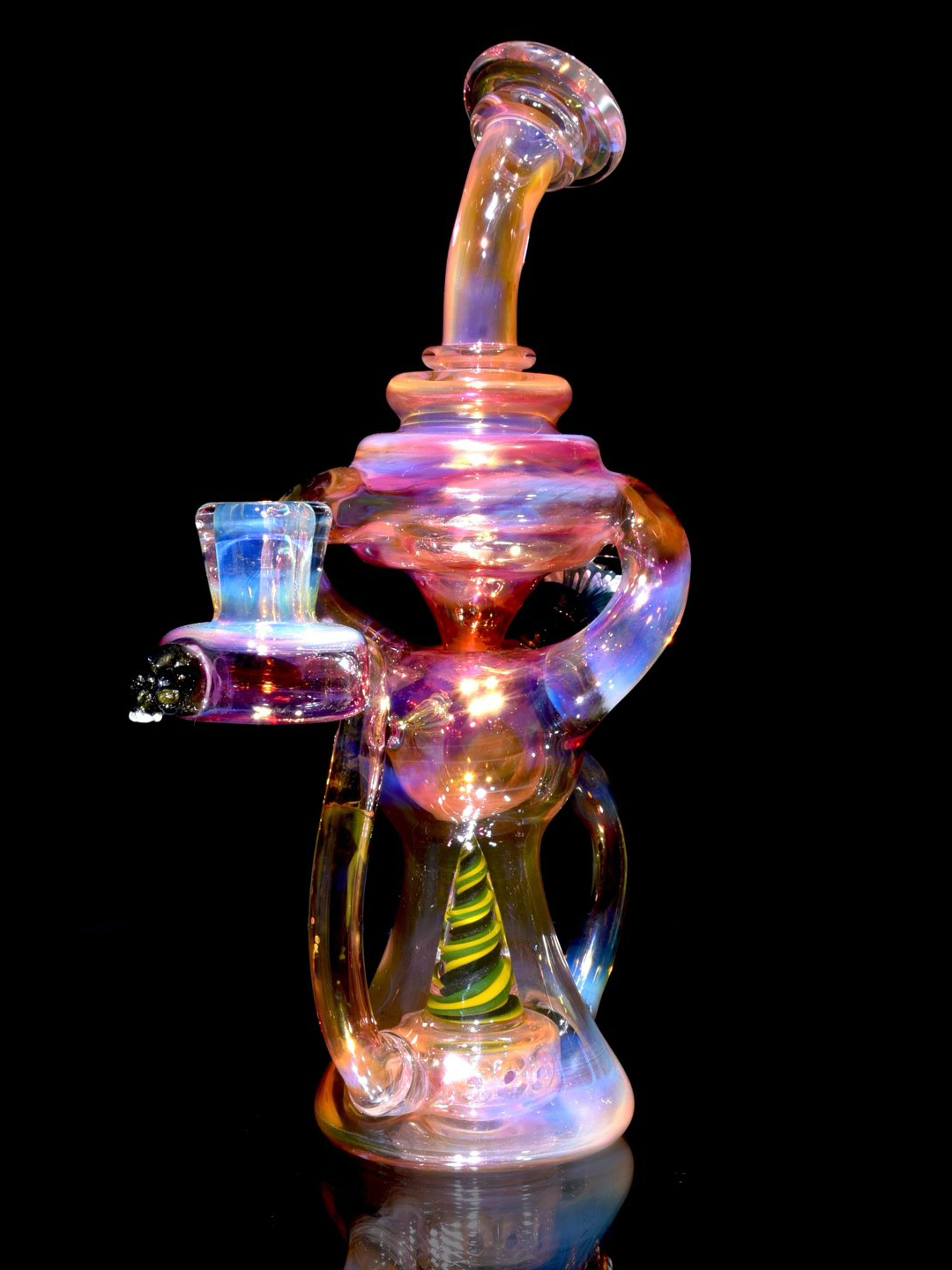 Preview pic of Yeti Dabs - Fully-fumed Double-Uptake Ball Klein Recycler - 14mm Female