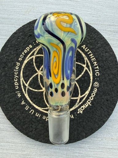 Preview pic of Oldschool Worked Push Bowl 18mm Slide