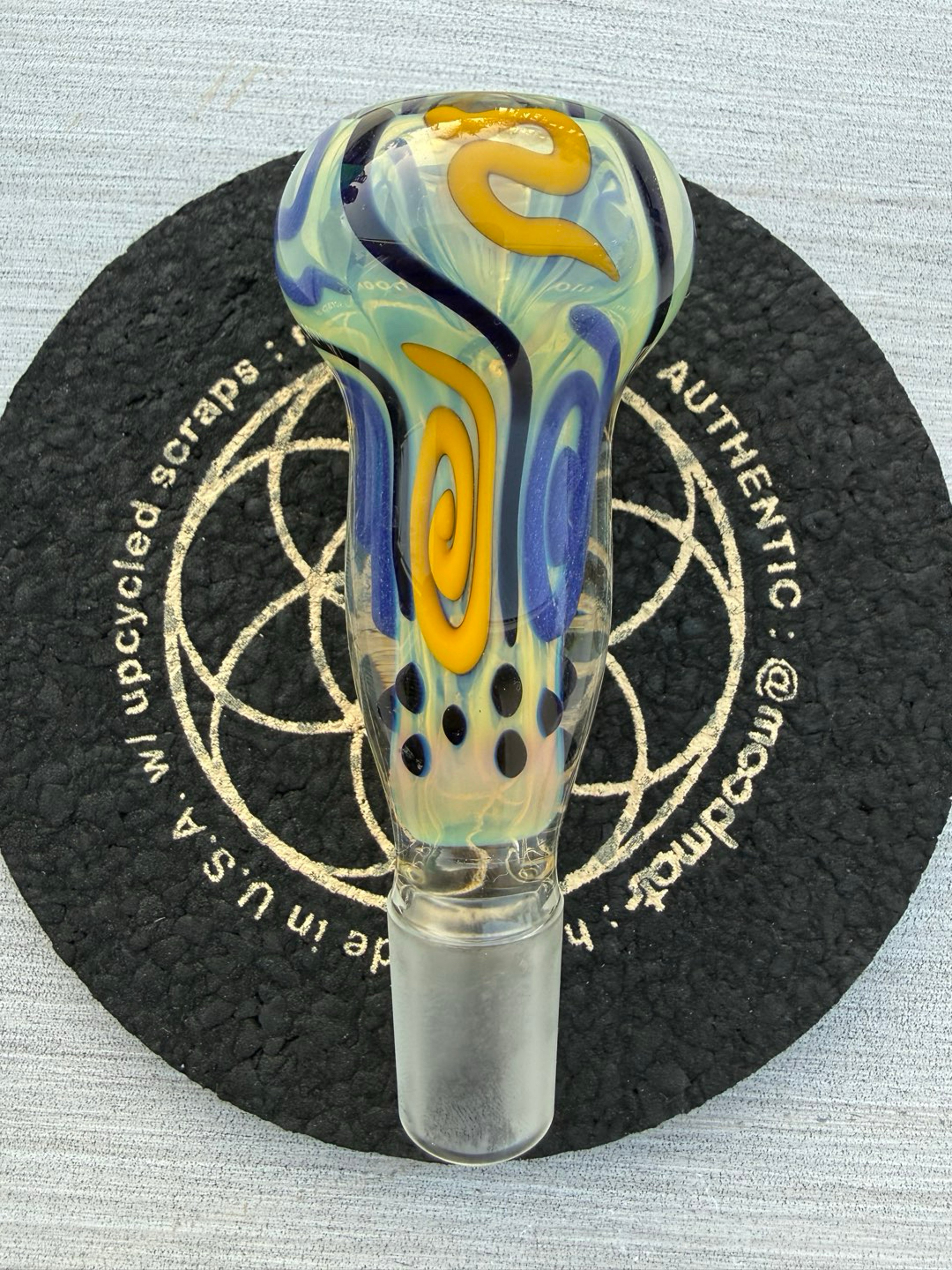 Oldschool Worked Push Bowl 18mm Slide image 0