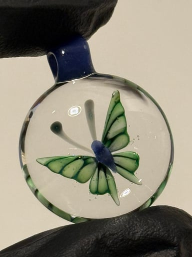 Preview pic of Butterfly Pendant Green & Blue Accents